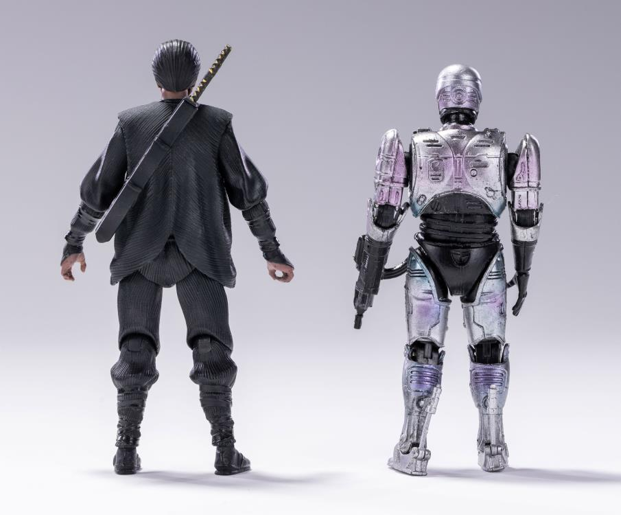 1/18 HIYA 4-Inch Action Figure - Exquisite Mini Series RoboCop vs. Otomo - Collectible Toy for Display, Gift for Movie Fans, Perfect for Shelf Decoration & Action Scenes