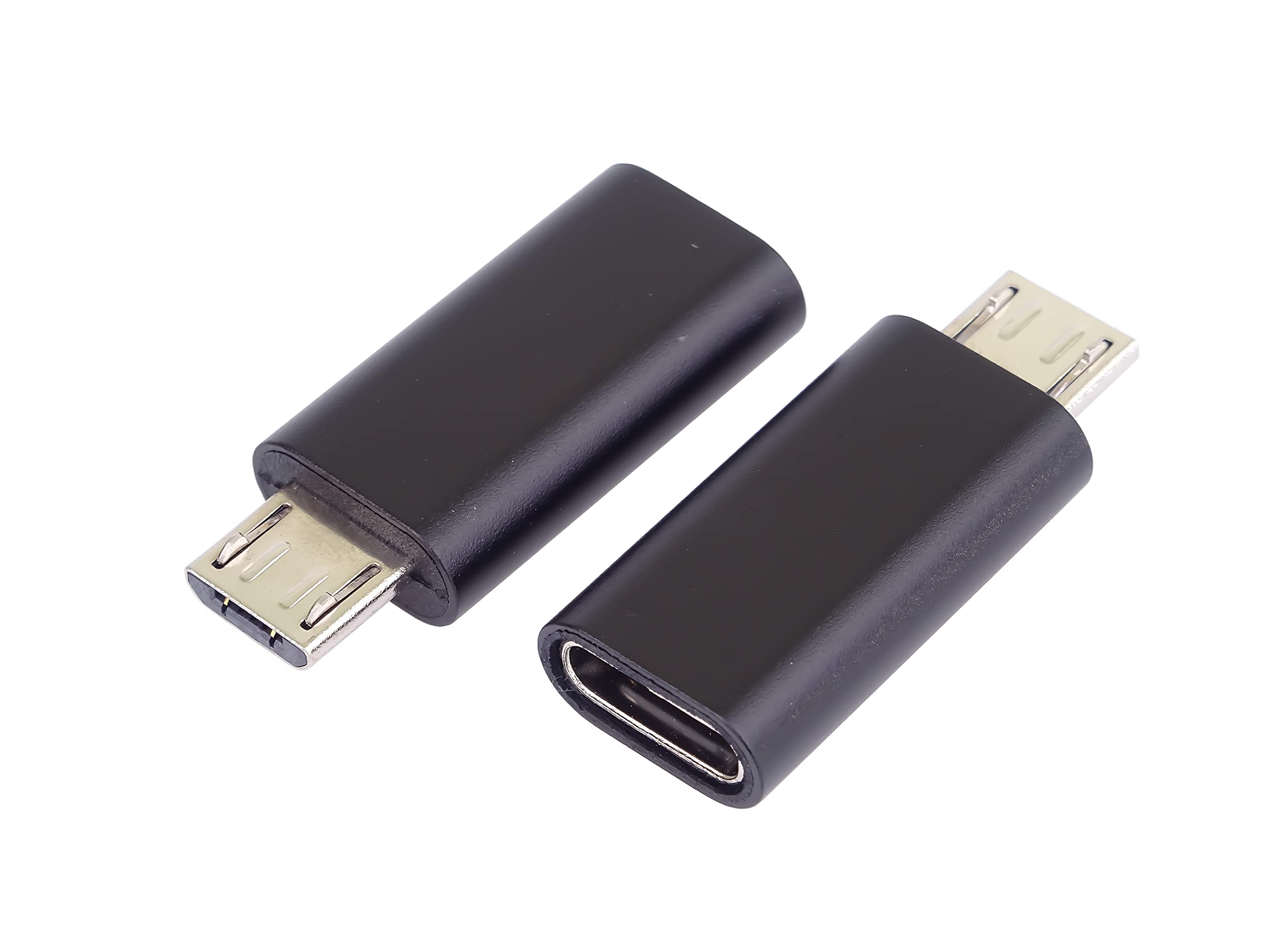 Premium USB-C to Micro USB Adapter - USB-C Female to Micro USB Male Converter - Fast Charging & Data Sync - Compatible with Android Phones, Tablets & More (Black) - Perfect for Travel, Office & Home Use