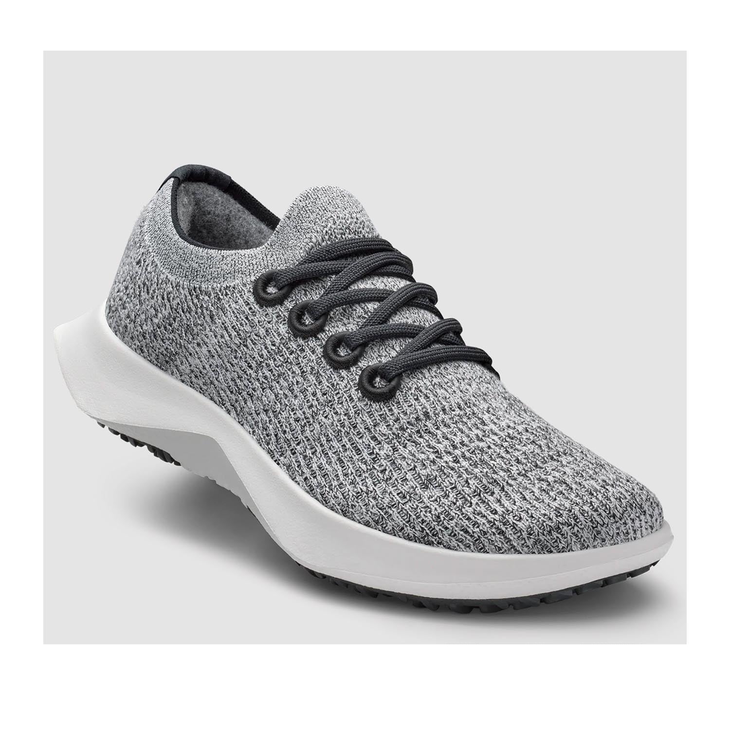 Allbirds Men's Tree Dasher 2 Running Shoes - Blizzard/Black | Lightweight & Sustainable Sneakers for Jogging, Gym Workouts & Everyday Comfort