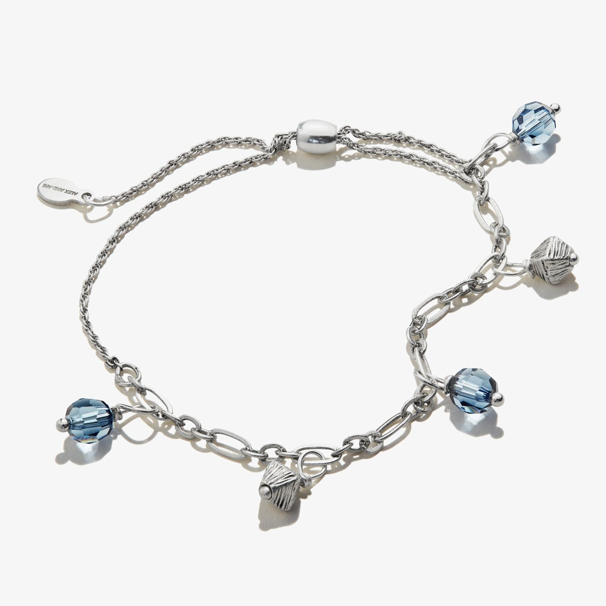 Blue Crystal Pull Chain Bracelet for Women - Elegant Adjustable Beaded Jewelry for Party, Wedding & Everyday Wear | Handmade Boho Fashion Accessory