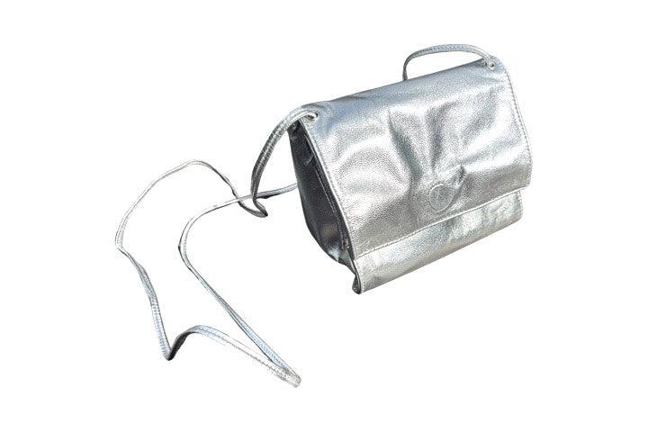 Premium Metallic Silver Padron Pepper Bag - Stylish & Durable for Groceries, Shopping, and Travel