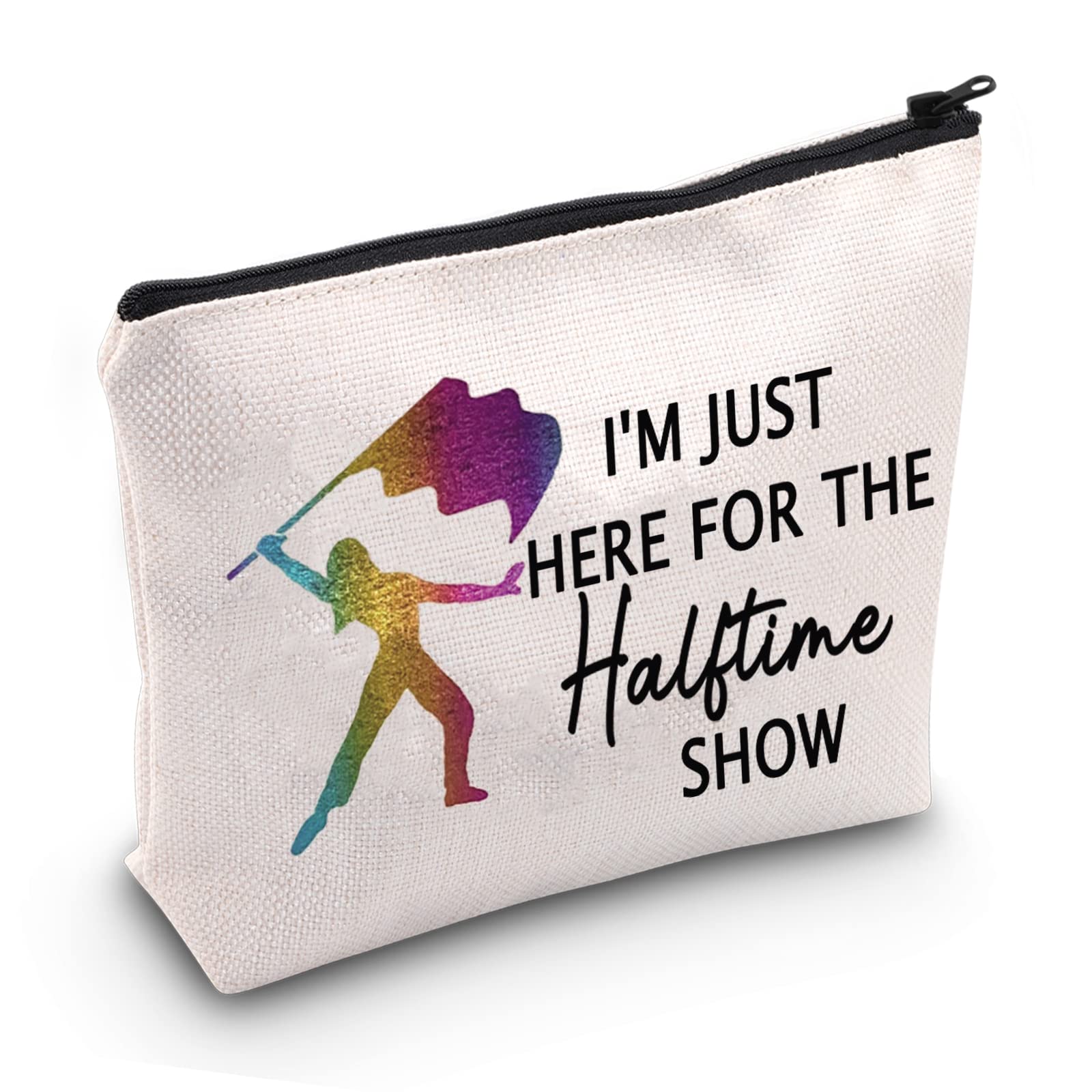 JXGZSO Halftime Show Makeup Bag - Color Guard Gifts for Teens, Travel Cosmetic Pouch | Perfect for Cheerleading, Football Games & School Events