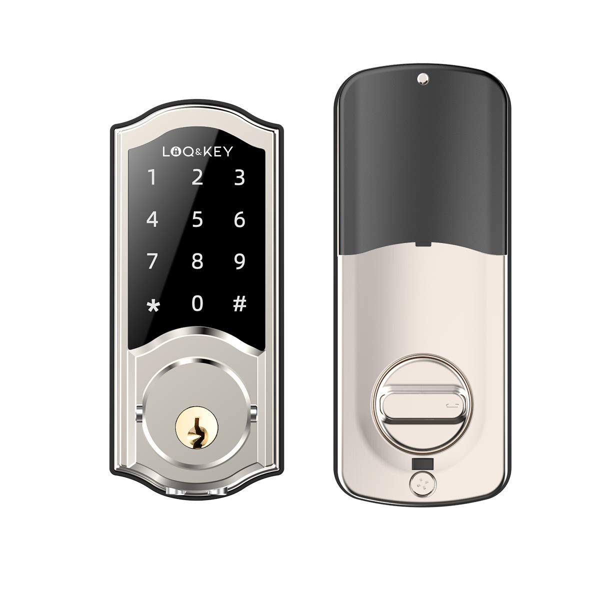 Smart Door Lock - Keyless Entry Digital Deadbolt with Bluetooth, Touchscreen Keypad & WiFi App Control, Works with Alexa | Secure Your Home with Auto Code Lock & Remote Access