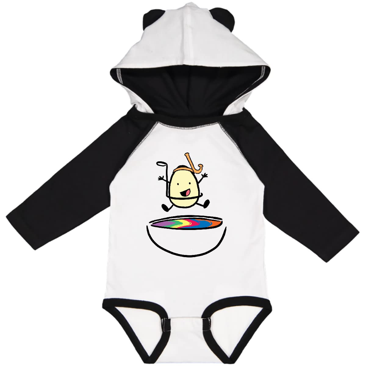 Inktastic Easter Egg Jumping Into the Dye with Snorkel Long Sleeve Baby Bodysuit - Cute Holiday Outfit for Easter Photos, Spring Celebrations & Family Gatherings