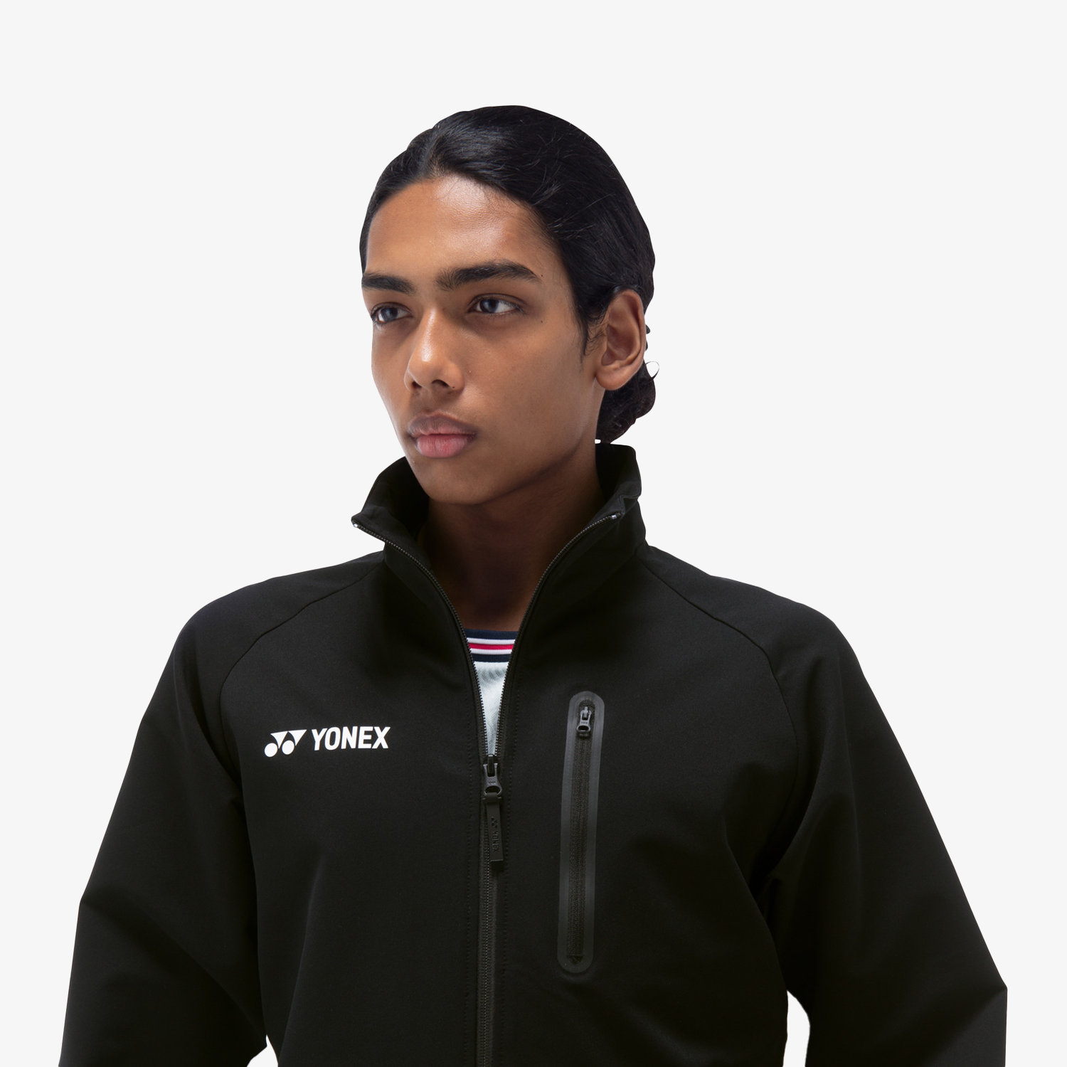Yonex Men's Warm Up Jacket 50148 - Lightweight Breathable Training Jacket for Tennis, Running & Gym - Black