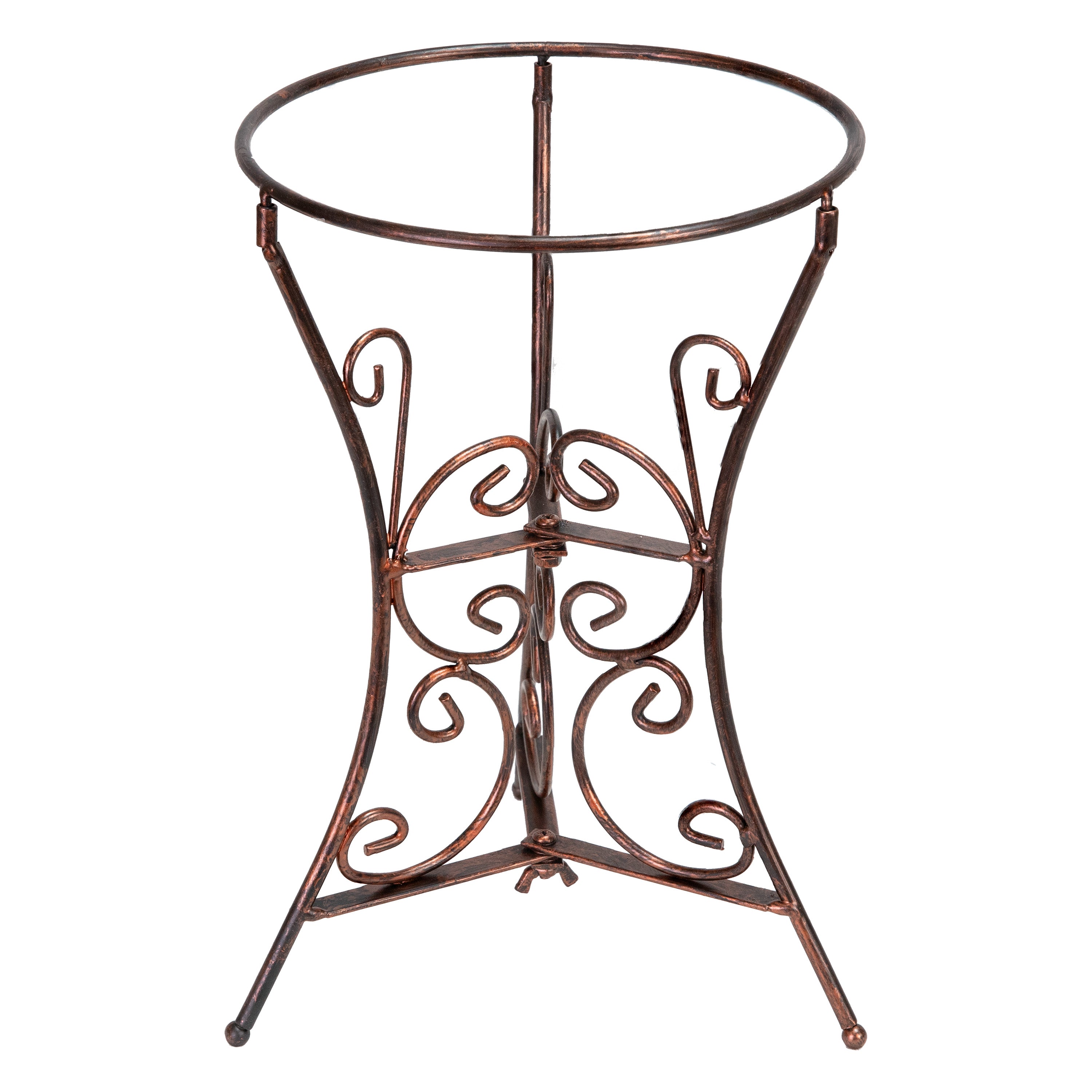 Black Steel Decorative Scroll Outdoor Gazing Ball Stand - 11