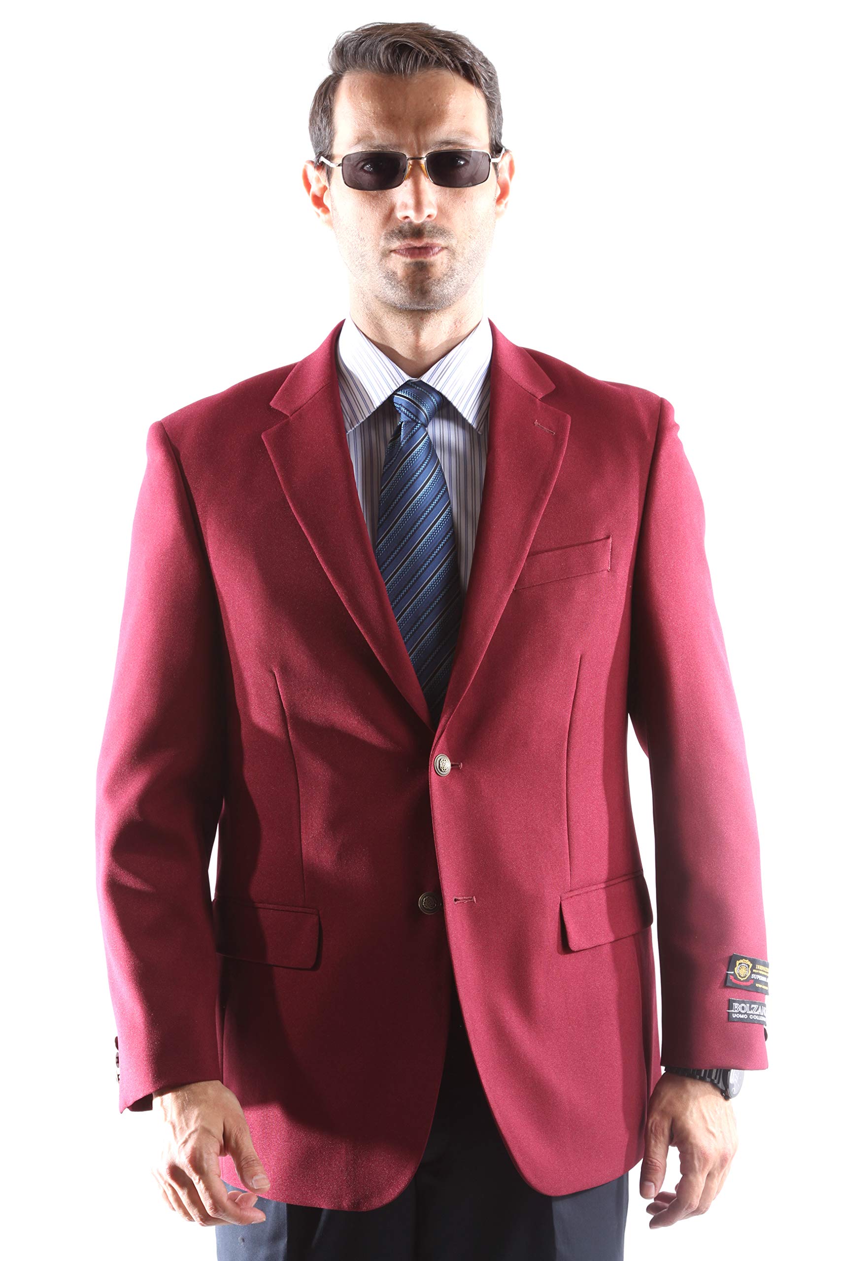 Stylish Men's Single Breasted Two Button Blazer - Slim Fit Business Suit Jacket for Office, Wedding & Formal Occasions