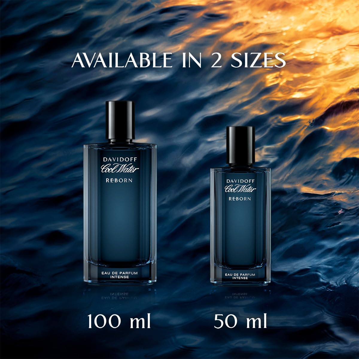DAVIDOFF Cool Water Reborn Eau de Parfum Intense for Men - Woody Amber Vetiver Cologne - Long Lasting Fragrance with Galbanum Notes - Perfect for Date Night & Special Occasions