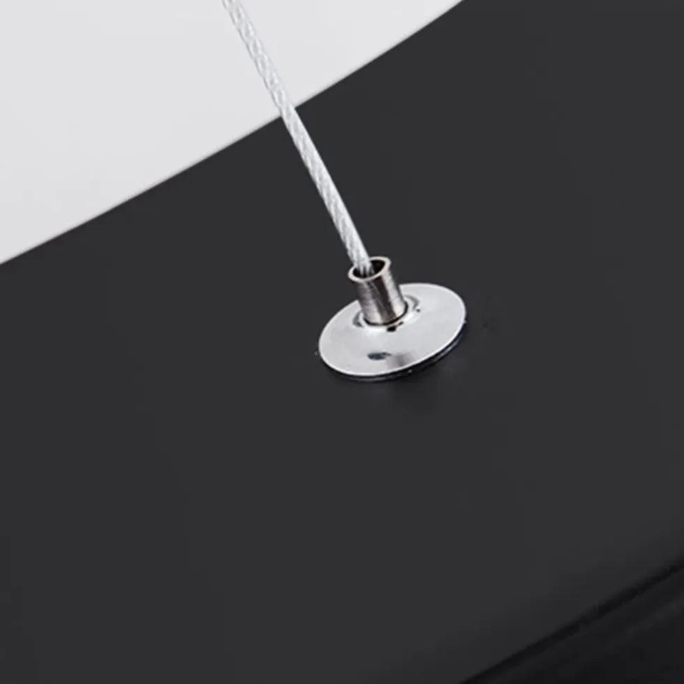 Modern Black LED Ring Pendant Light - Sleek Contemporary Ceiling Lighting for Dining Room, Kitchen, or Living Room Decor