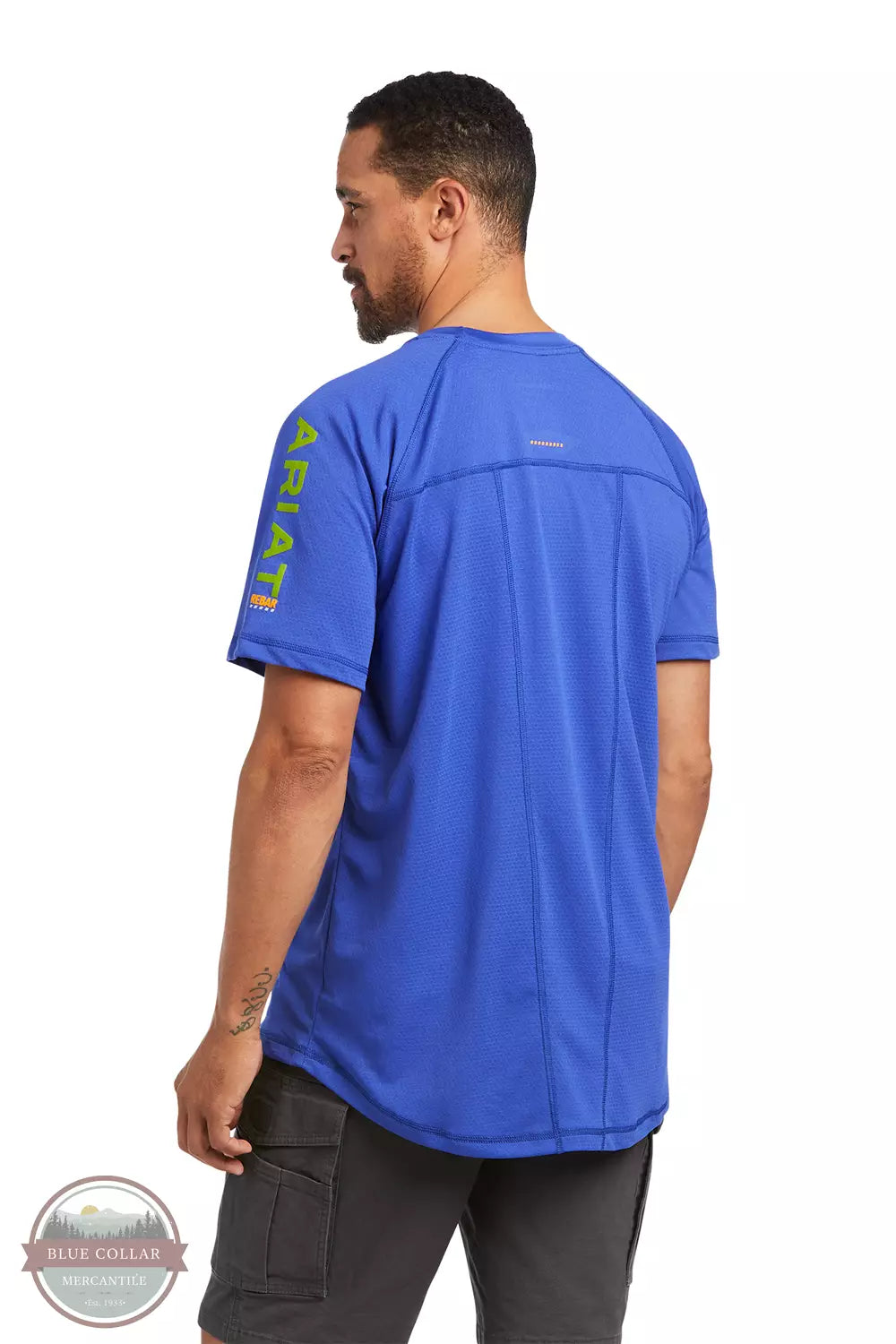 Rebar Heat Fighter Short Sleeve T-Shirt - Moisture Wicking Workout & Outdoor Performance Shirt for Men - Gym, Running, Hiking & Summer Activities