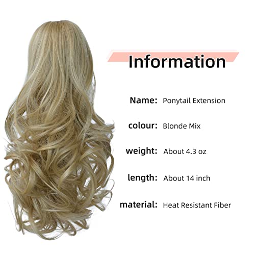 Natural Wavy Ponytail Hair Extension for Women - Clip-in Synthetic Hairpiece for Volume & Length - Perfect for Parties, Weddings & Everyday Styling