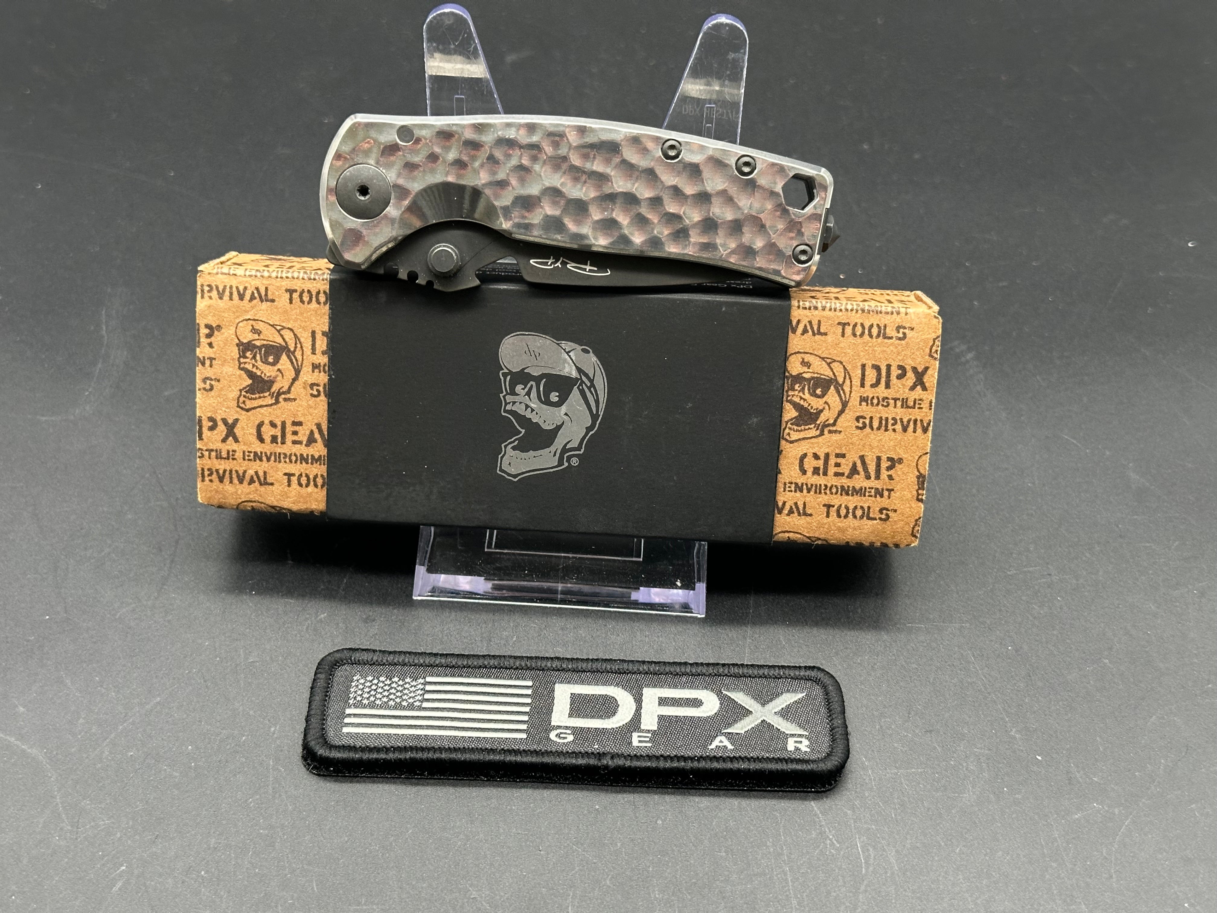 DPX HEST/F Urban EDC Folding Knife - Silver Hammertone Finish, 2.9