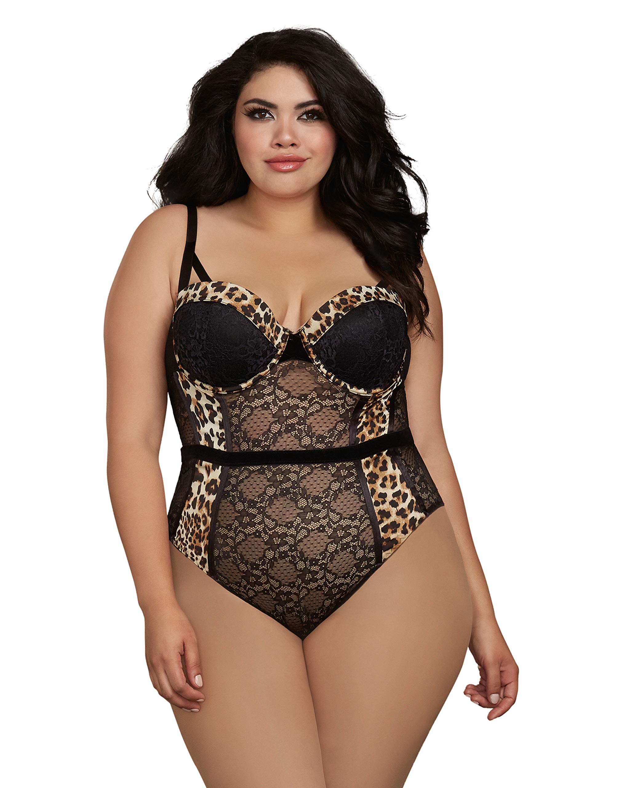 Dreamgirl Women's Lace Teddy Lingerie - Sexy & Comfortable Babydoll Nightwear for Valentine's Day, Honeymoon & Romantic Nights