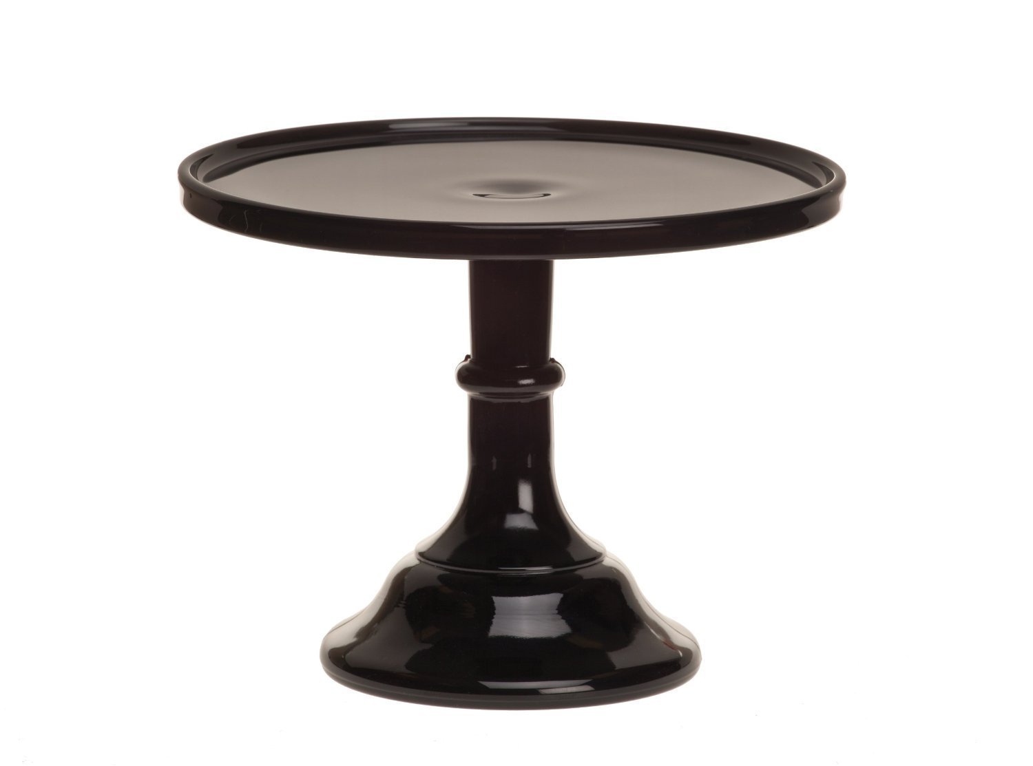 Mosser Glass Black Raspberry 9 Inch Cake Plate - Elegant Glass Serving Platter for Desserts, Cakes, and Pastries - Perfect for Weddings, Tea Parties, and Special Occasions
