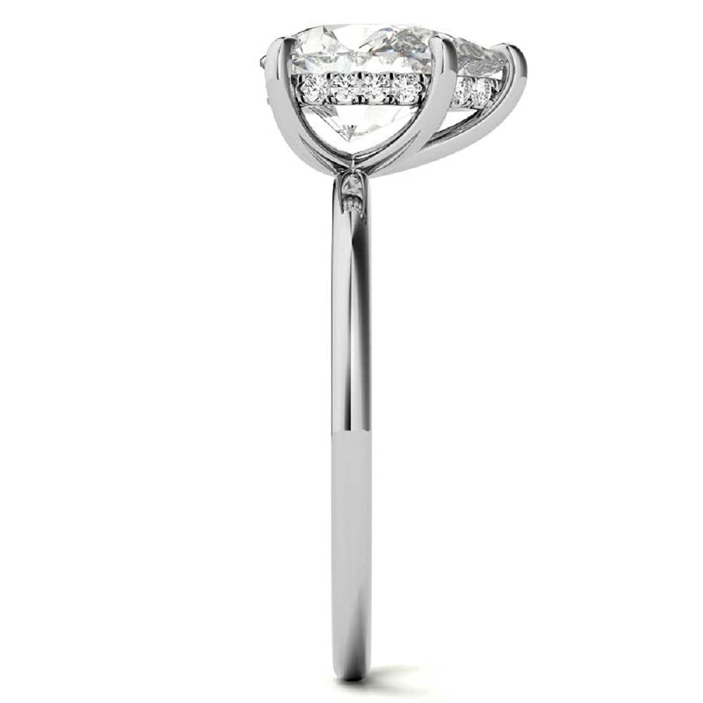 3 CT Pear Moissanite Engagement Ring - Vintage Solitaire Wedding Band with 4-Prong Antique Setting in Sterling Silver - Anniversary, Promise Ring & Romantic Gift for Her - Perfect for Proposals, Weddings & Special Occasions