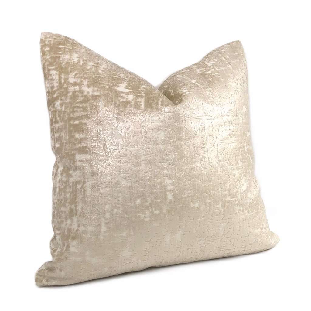 Luxury Champagne Gold Velvet Pillow Cover - Soft Decorative Cushion Case for Sofa, Bedroom & Living Room Decor