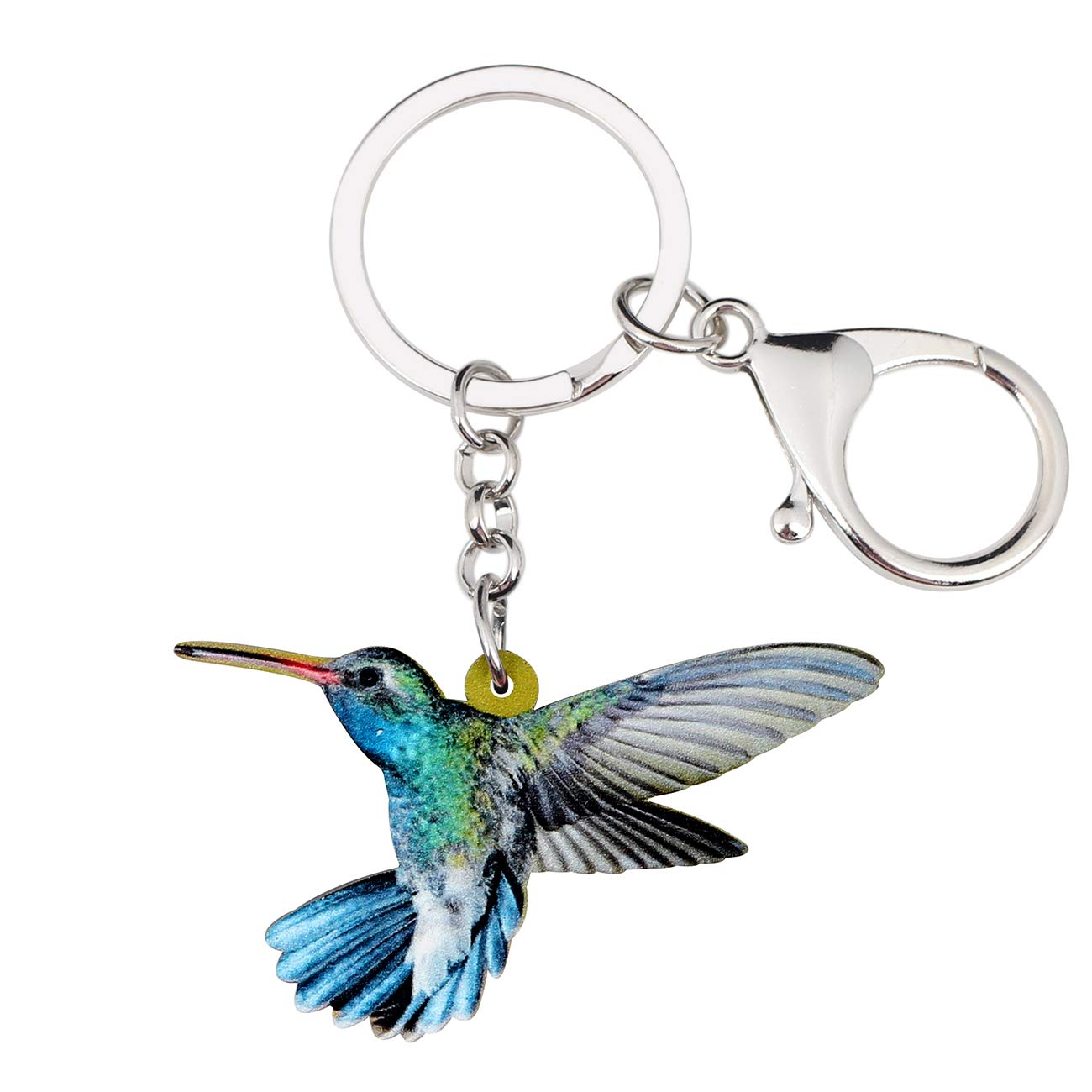 WEVENI Acrylic Hummingbird Keychain - Cute Bird Jewelry Gift for Women & Girls - Handbag, Purse & Car Accessory Charm - Perfect for Birthday, Mother's Day & Travel Souvenirs