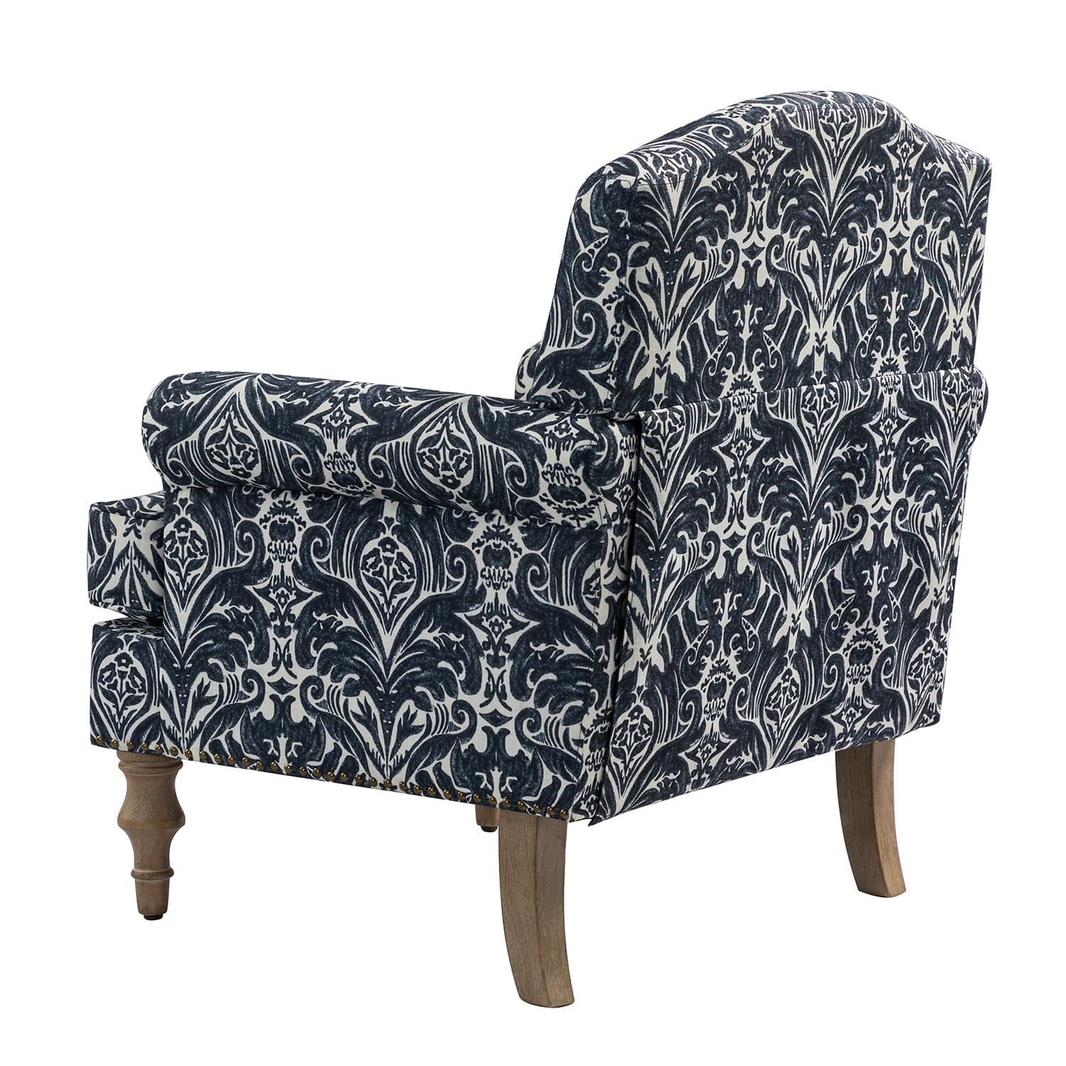 Raphael Farmhouse Armchair with Wooden Legs - Sturdy Frame Accent Chair for Living Room, Bedroom & Office (Multiple Styles Available)