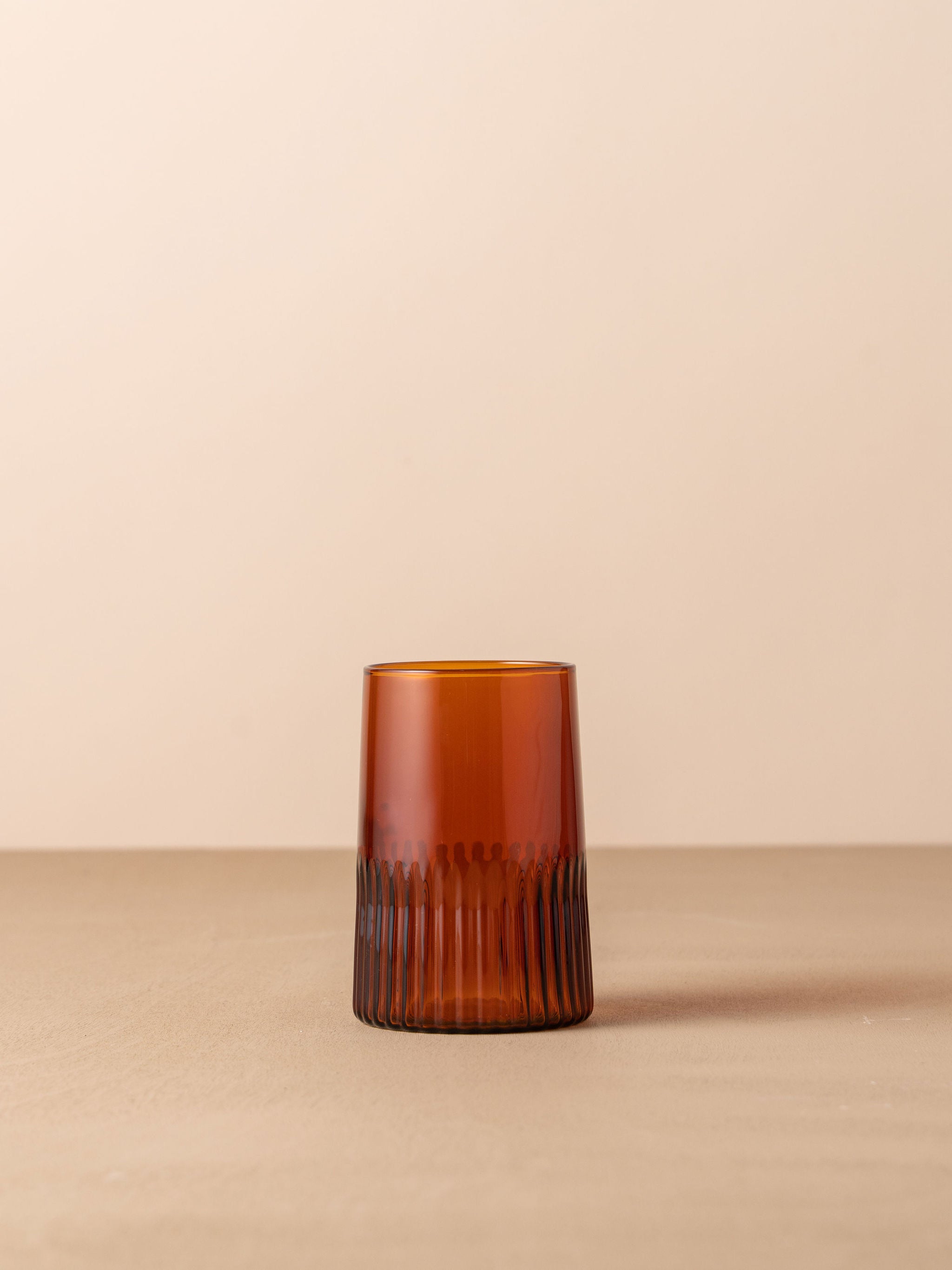 Kairos Large 16oz Dark Amber Water Glasses Set of 2 - Perfect for Iced Tea, Lemonade & Home Bar Use