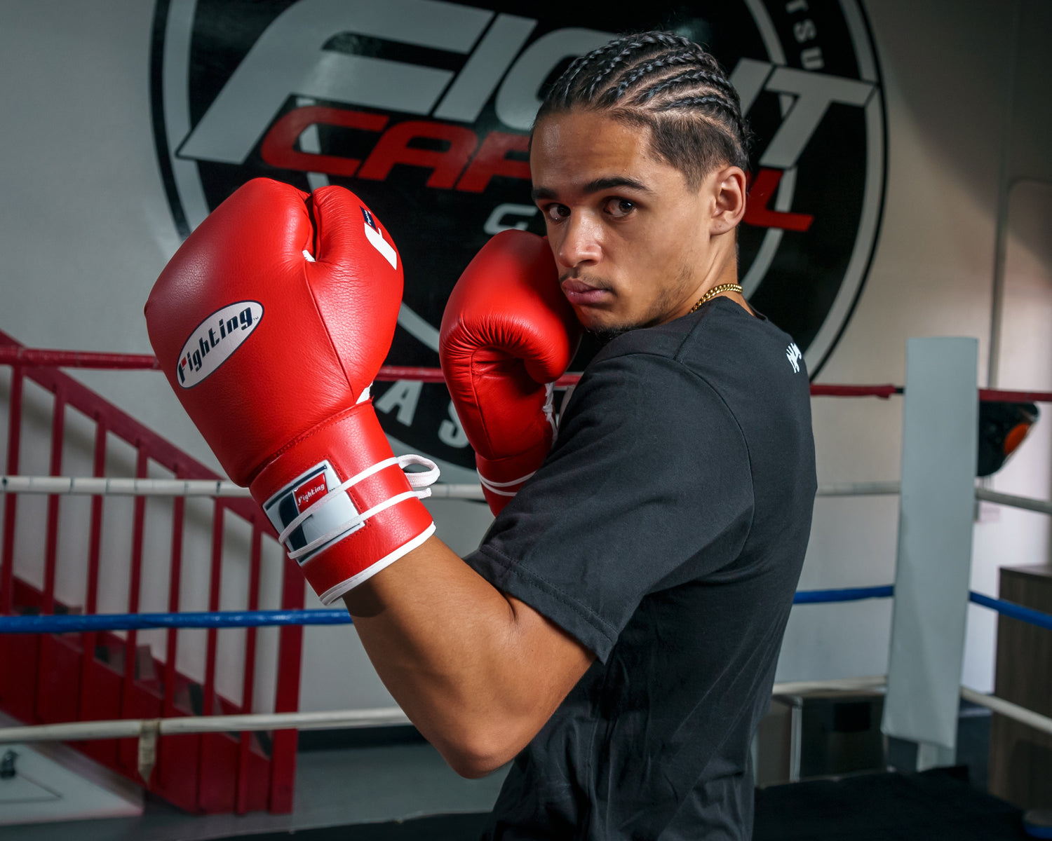 Fighting Fury Professional Lace-Up Boxing Gloves for Training - Premium Leather MMA Sparring & Heavy Bag Workout Gear