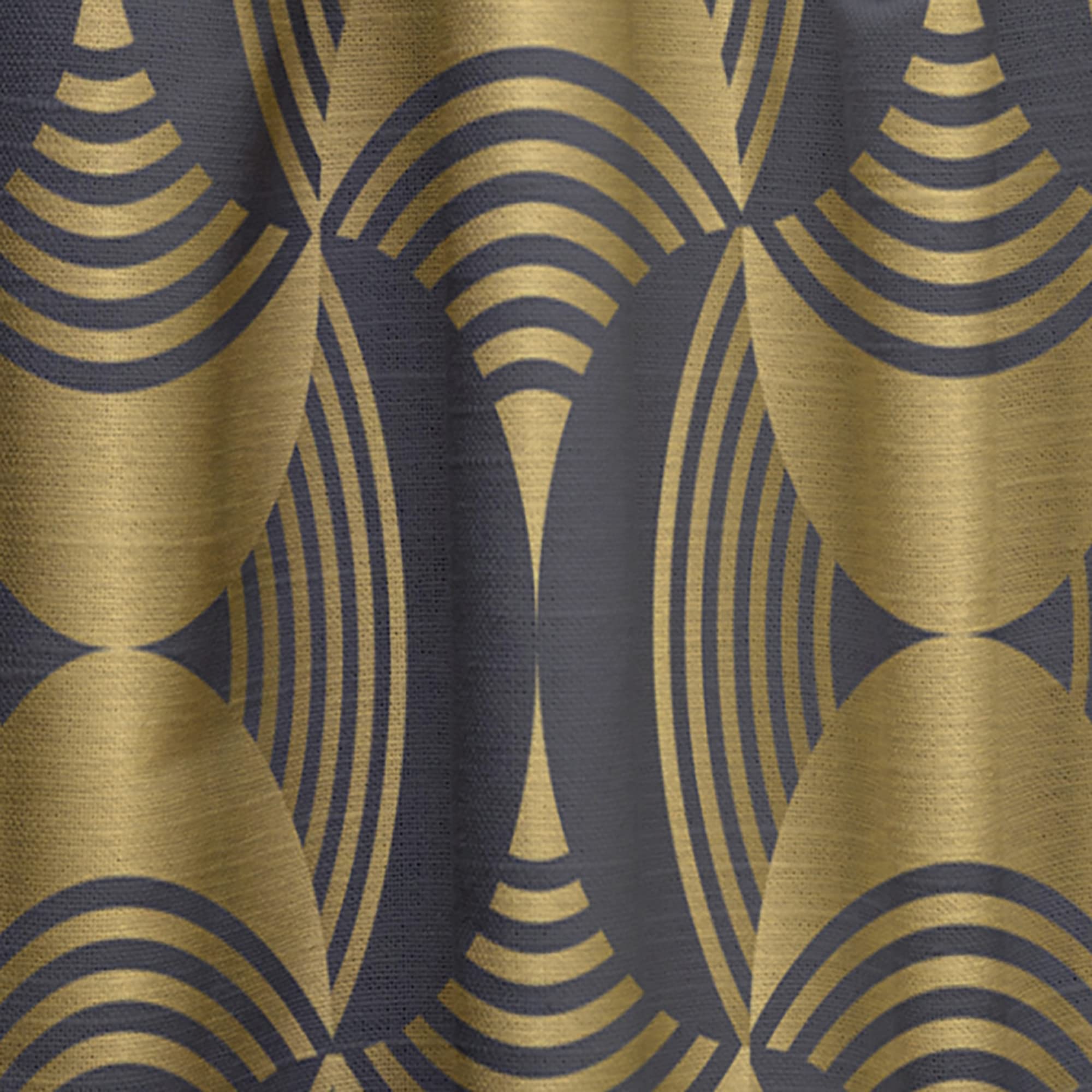 DesignQ Art Deco Style Modern Pattern Thermal Insulated Curtains - Single Panel 52x108 - Elegant Window Treatments for Bedroom & Living Room | Perfect for Home Decor, Light Control & Privacy