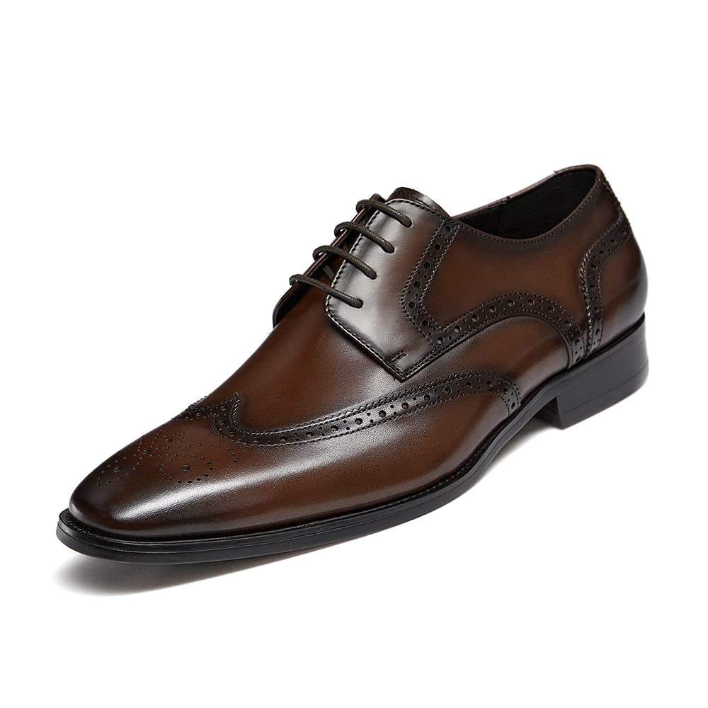 GIFENNSE Men's Oxford Dress Shoes - Classic Formal Lace-Up Shoes for Business & Wedding - Comfortable & Stylish Men's Office & Evening Wear