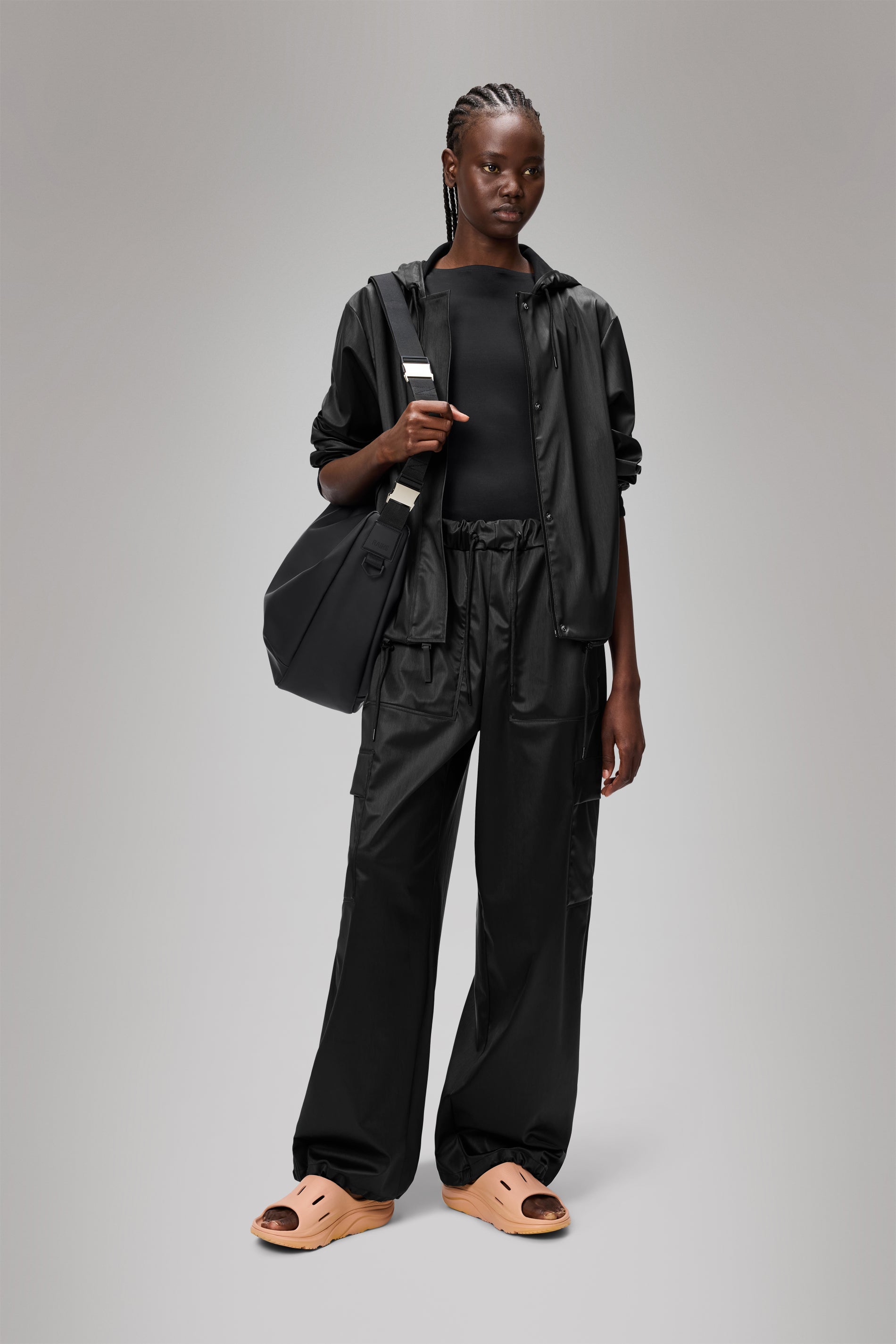 Waterproof Cargo Rain Pants for Men & Women - Heavy Duty Work Rainwear with Wide Leg Design - Perfect for Outdoor Work, Hiking, and Camping in Wet Weather
