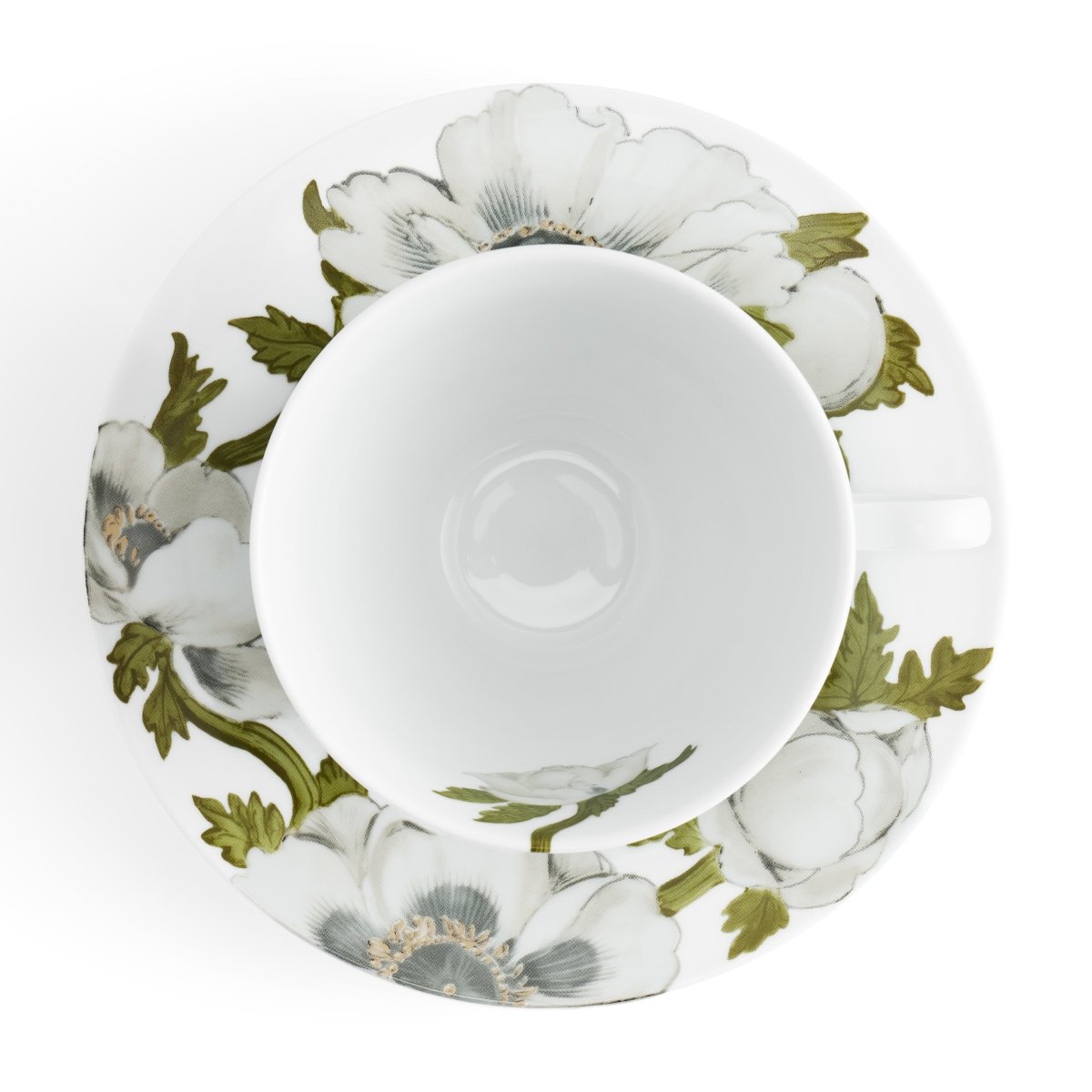 Premium Anemone Dinnerware Set - Elegant Floral Design Porcelain Plates, Bowls & Cups for Fine Dining, Wedding & Special Occasions