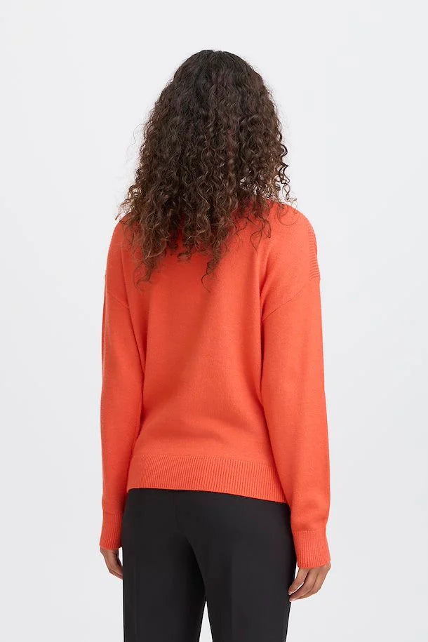 Ella Boat Neck Jumper (Fiesta) - Women's Elegant Knit Sweater for Fall & Winter | Perfect for Office Wear, Casual Outings and Holiday Parties