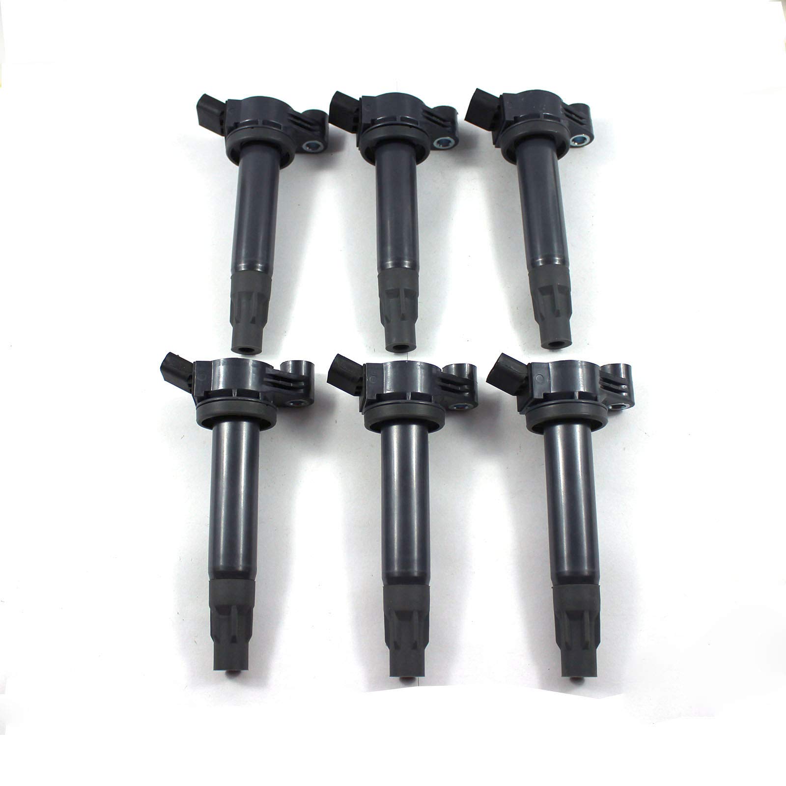 6 Pack Ignition Coil Set Compatible with Toyota 2004-2010 Models - ES330, RX330, RX400h, Camry, Highlander, Sienna, Solara - High Performance Replacement Parts for Smooth Engine Start & Driving