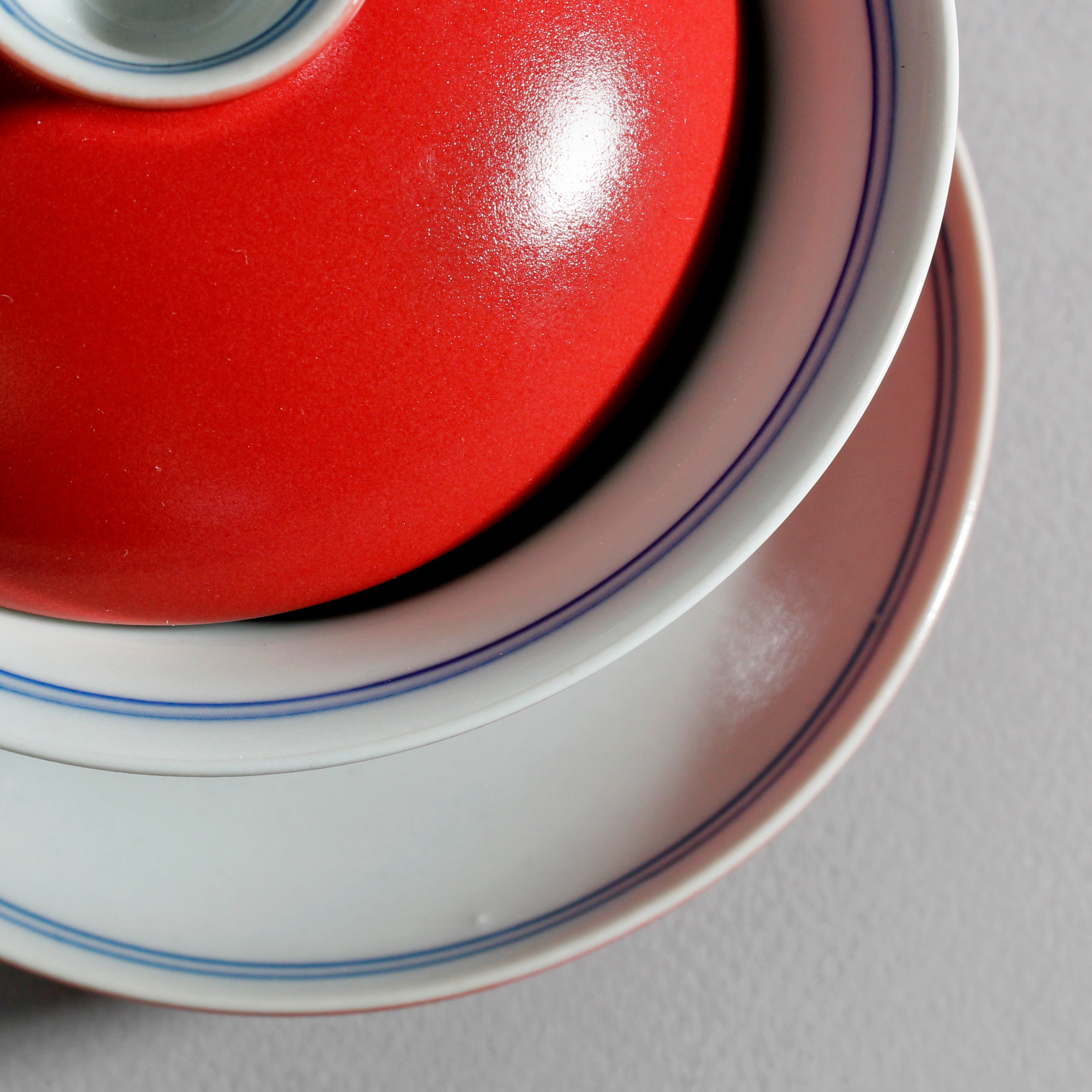 Premium Red Ceramic Gaiwan Tea Set (5 oz) - Traditional Chinese Tea Brewing for Home, Office & Gifting