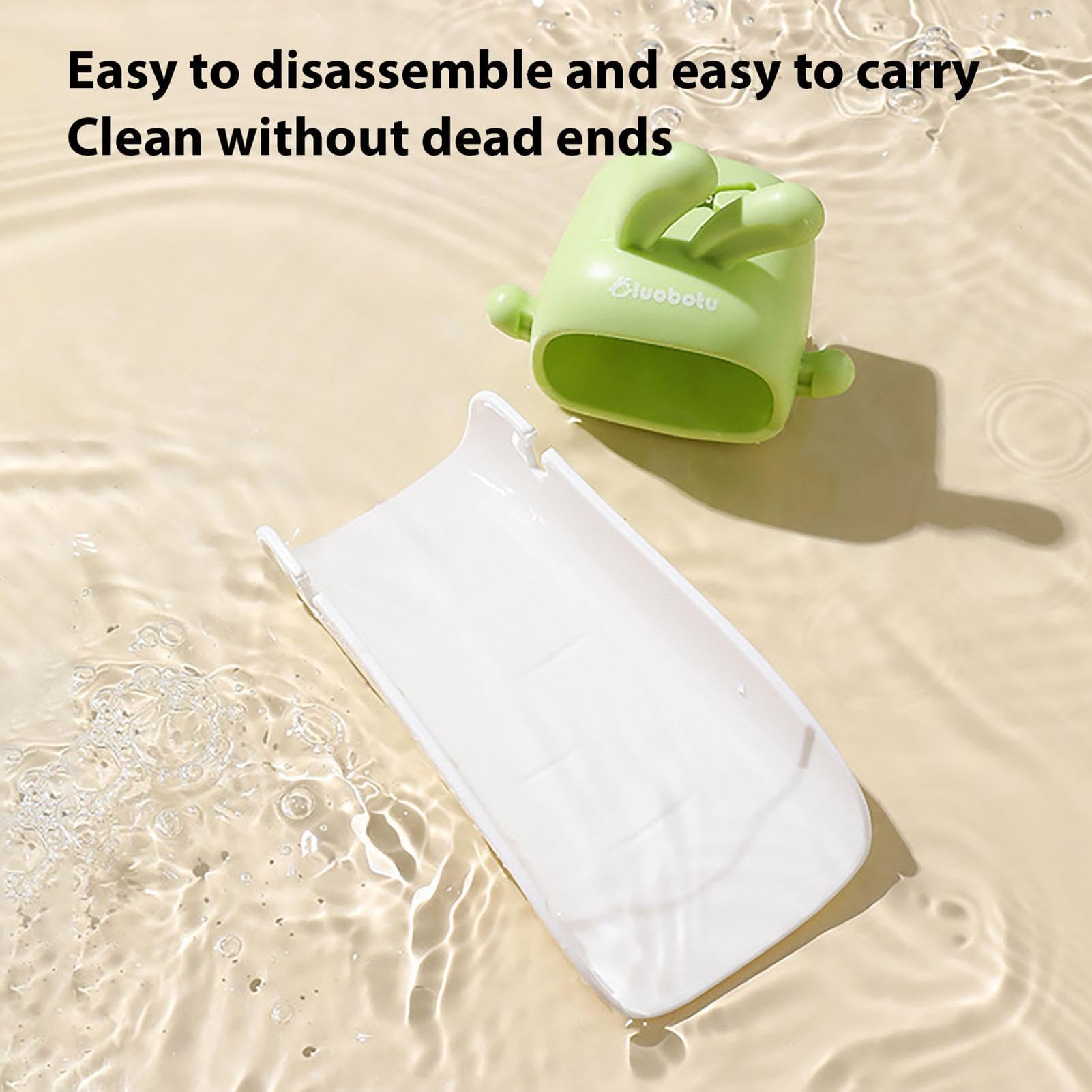 **Cartoon Silicone Bathtub Faucet Extender for Kids - Adjustable Sink Spout Cover, Hand Washing Helper for Toddlers & Children - Perfect for Bathroom Sink, Safe & Fun Hand Washing Experience**    *(Use Case: Ideal for teaching kids proper handwashing habits, making bath time easier, and preventing splashes in the bathroom sink.)*