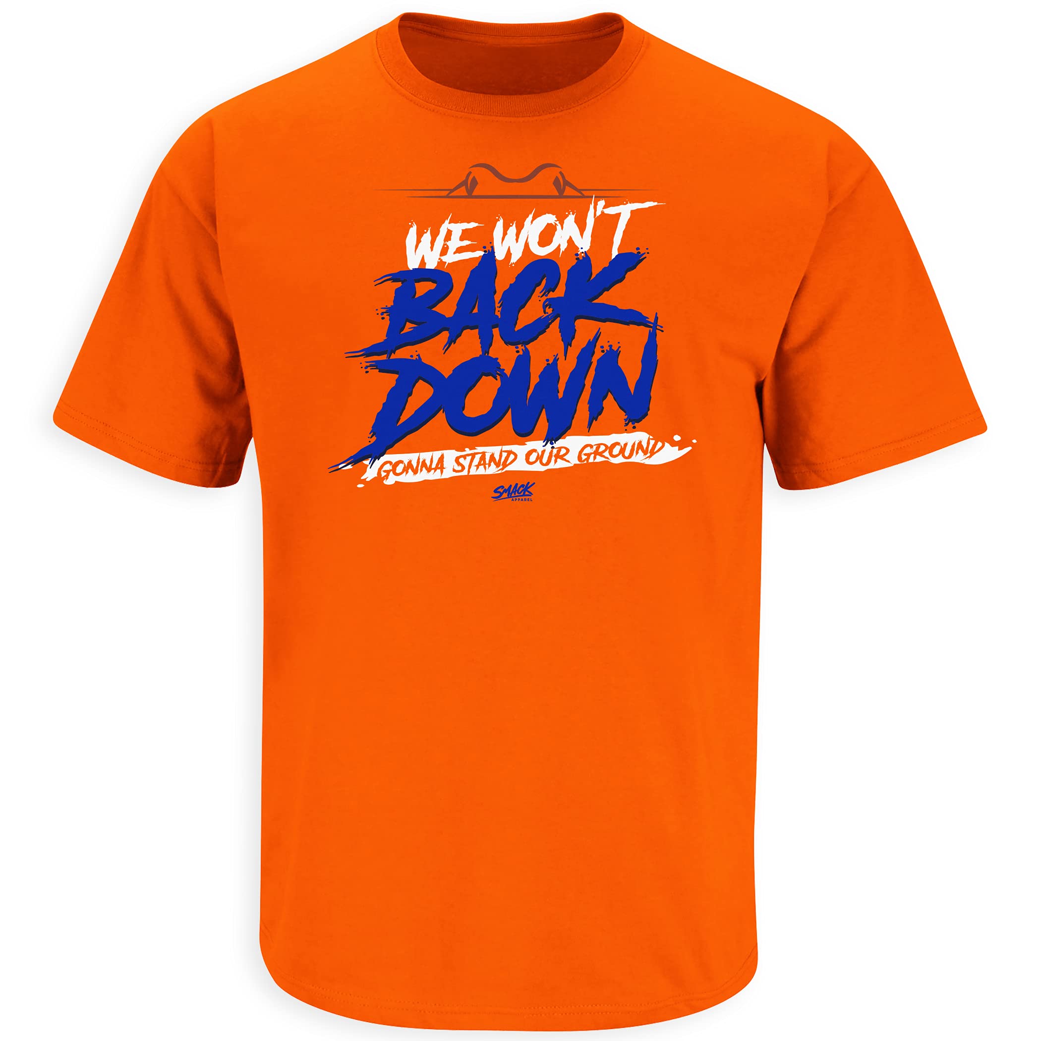 SMACK APPAREL 'Won't Back Down' Graphic T-Shirt for Florida College Fans - Comfortable Cotton Tee in Sizes SM-5XL - Perfect for Game Days, Tailgating & School Spirit Events