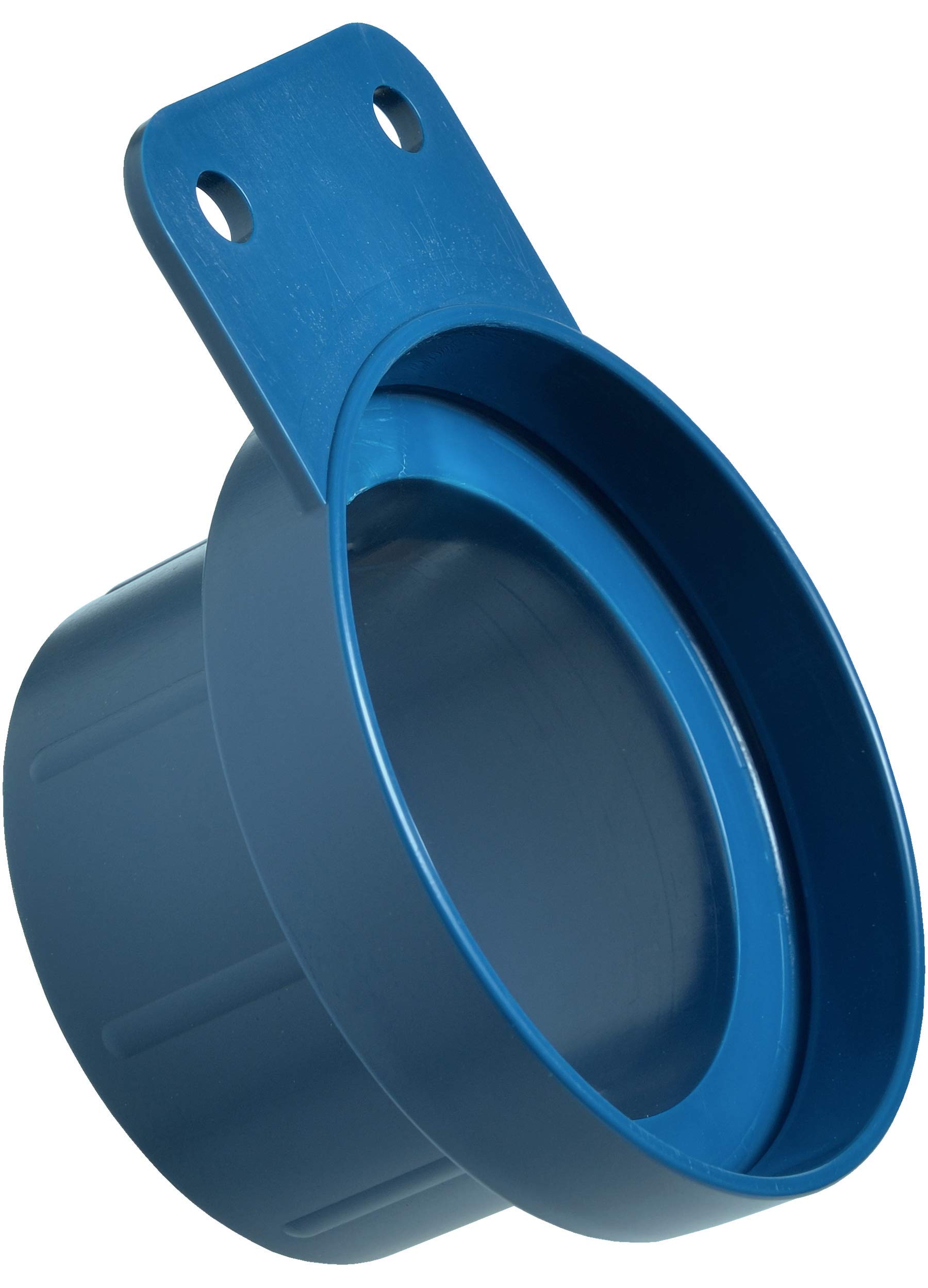 Loc-Line 81209 Blue Acetal Copolymer Vacuum Hose Adapter with Mounting Tab - High Temp Shop Vac Accessory (170°F) - Ideal for Dust Collection, Woodworking & Workshop Cleaning