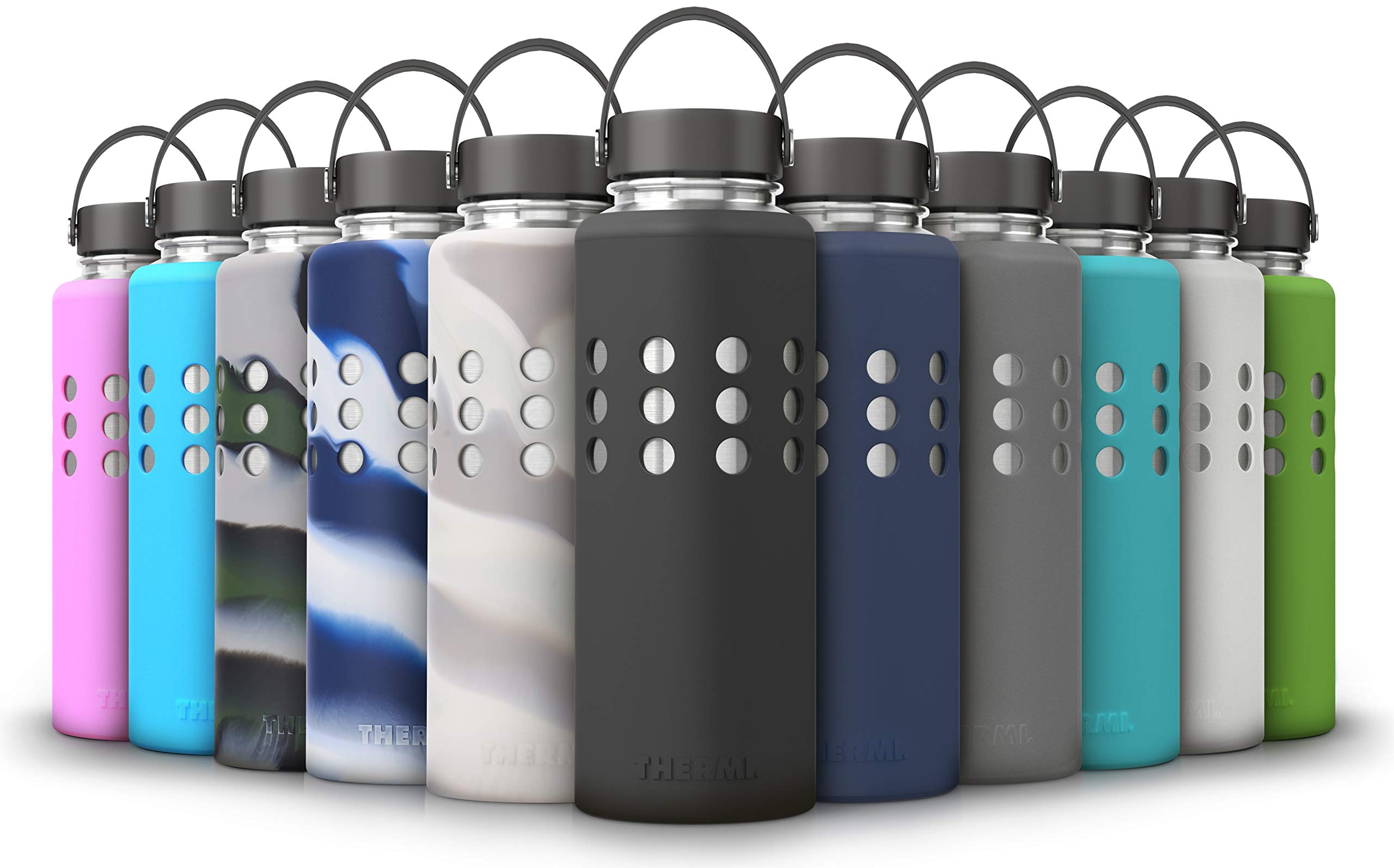 Thermi Protective Silicone Sleeve for Hydro Flask Water Bottles - Insulated, Non-Slip Grip, Shockproof Cover for 18oz, 24oz, 32oz, 40oz Bottles - Perfect for Gym, Hiking, Travel & Outdoor Activities