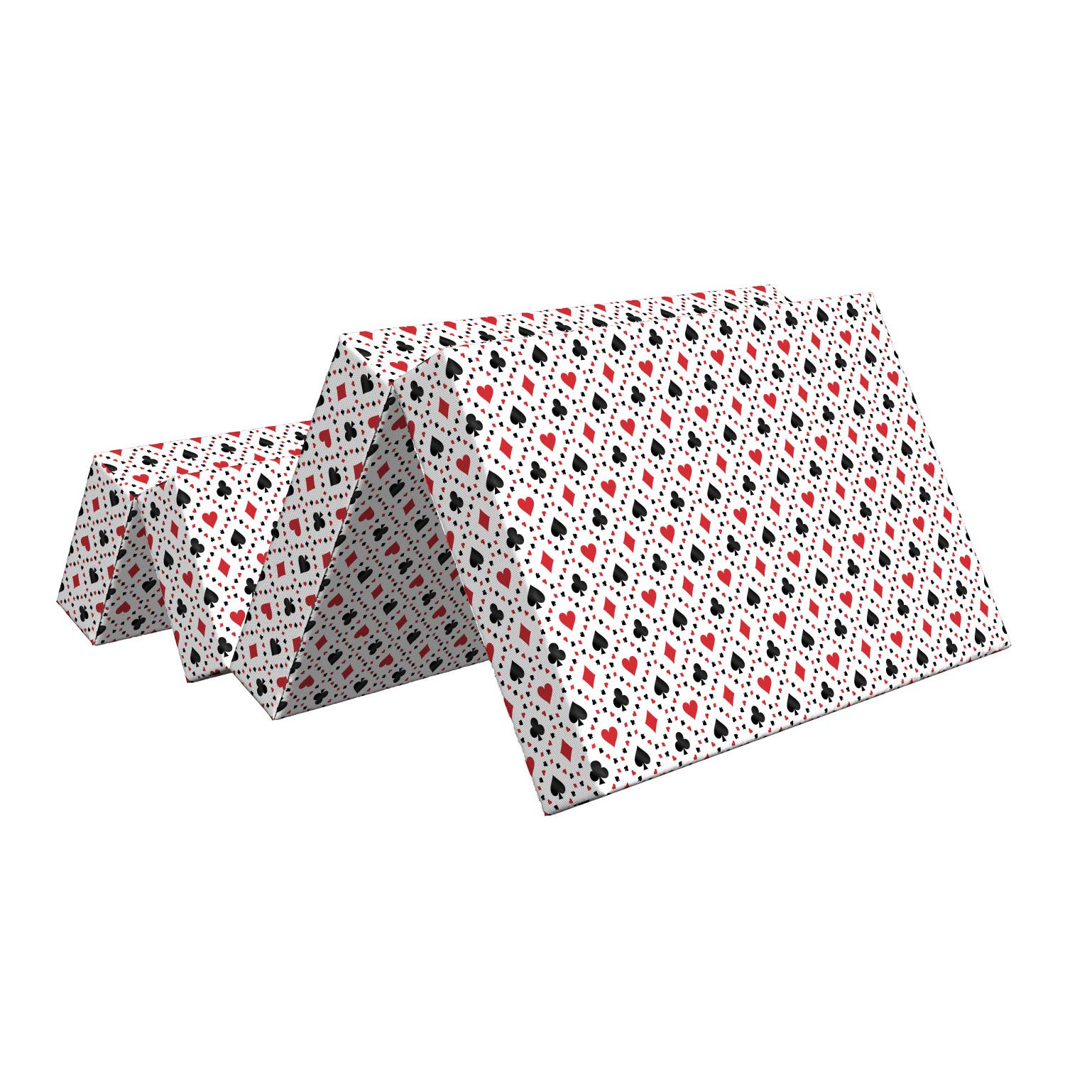 Ambesonne Red Black Foldable Mattress - 74.8