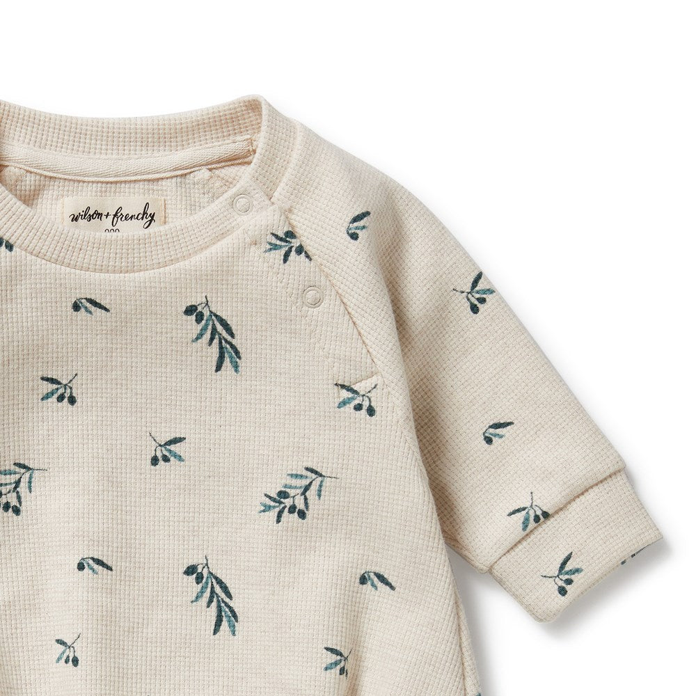 Little Olive Organic Waffle Bodysuit - Soft Baby Onesie for Newborns & Infants | Eco-Friendly Cotton Outfit for Playtime, Sleep & Everyday Comfort
