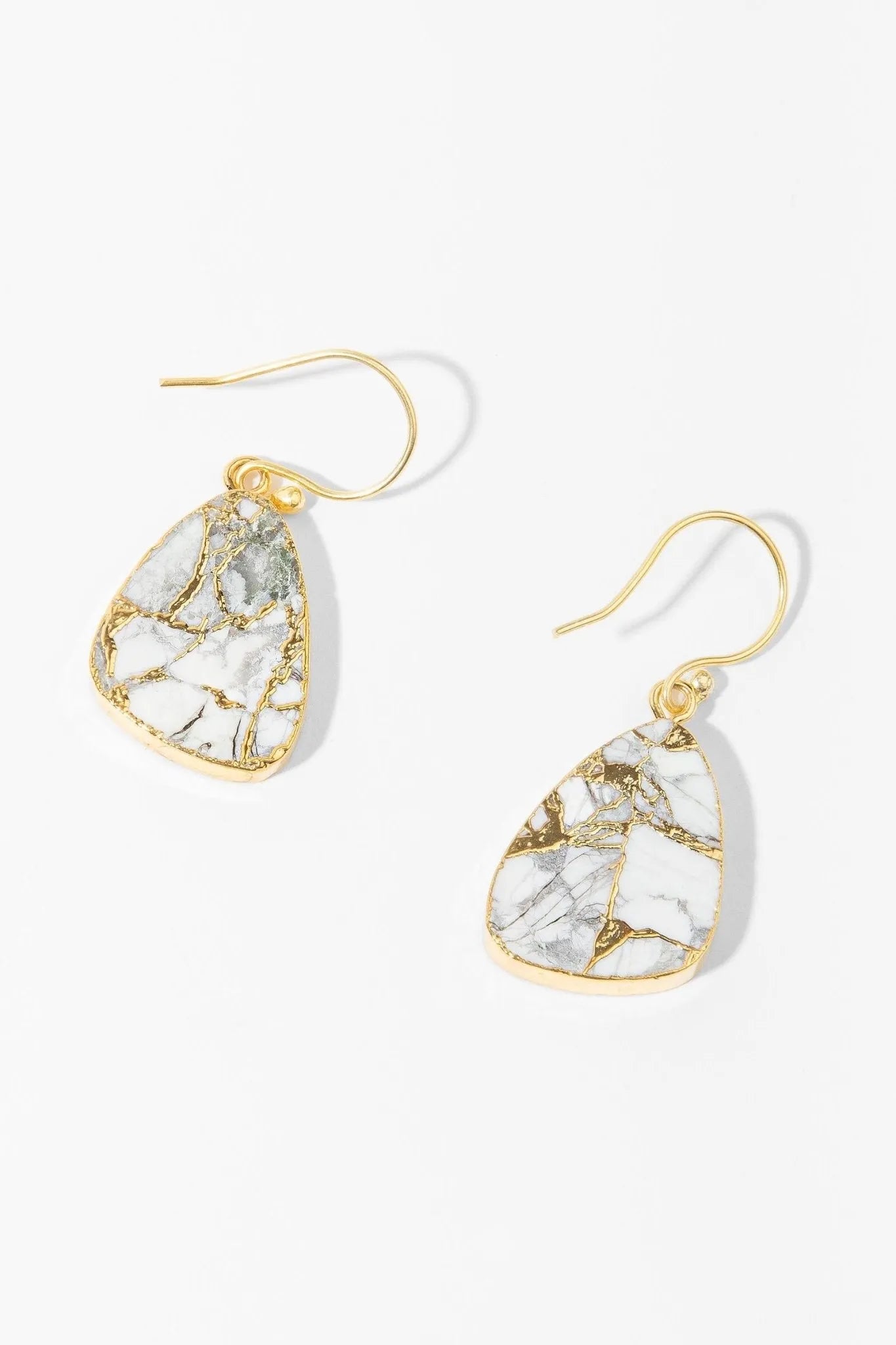 Triangle Gemstone Mixed Mojave Earrings | Boho Beaded Dangle Earrings for Women | Perfect for Festivals, Parties & Everyday Wear