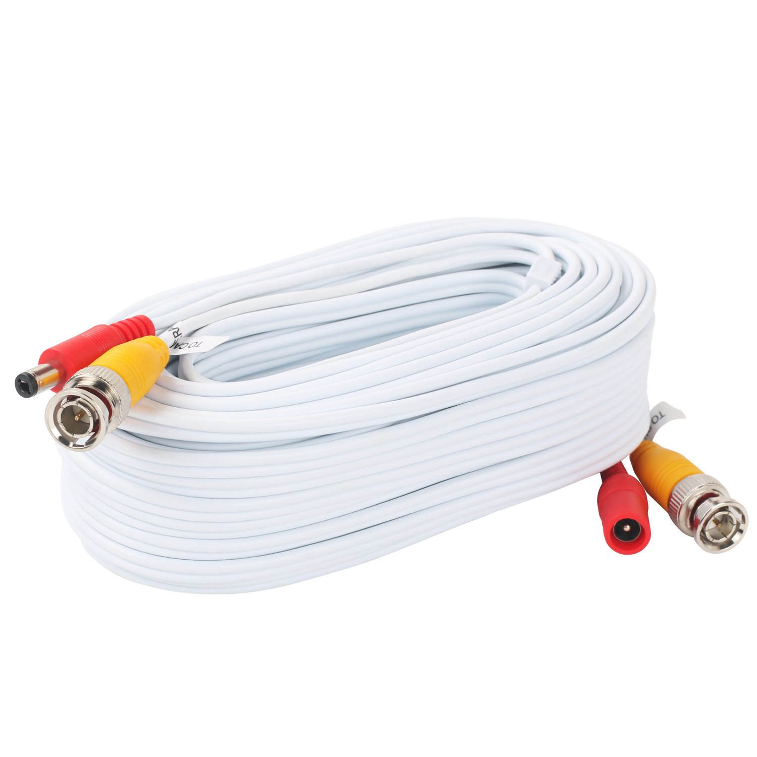Postta BNC Video Power Cable 50ft (2 Pack) for CCTV DVR Surveillance System - Outdoor Security Camera Setup