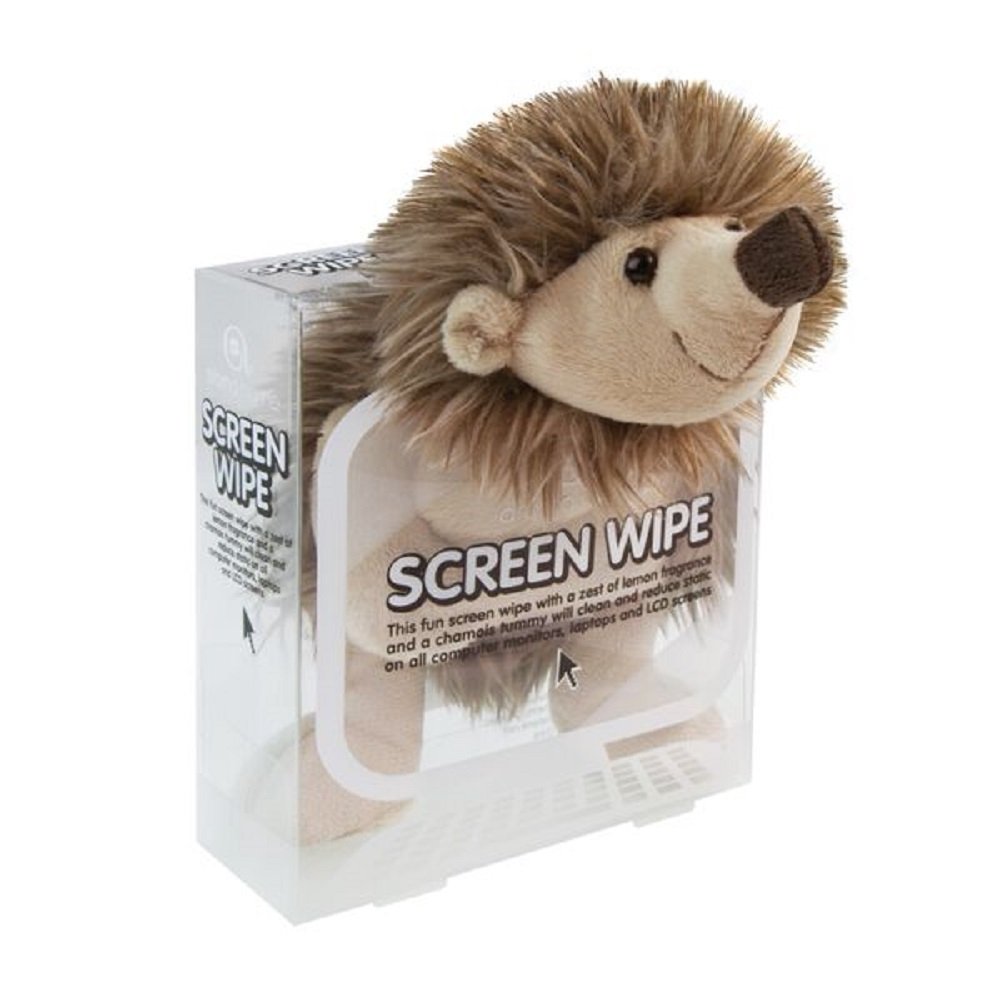 Aroma Home Plush Hedgehog Screen Cleaner - Soft Microfiber Computer & Phone Screen Wipe for Laptops, Monitors, Glasses & Smartphones - Gentle Dust & Smudge Removal for Home & Office Use