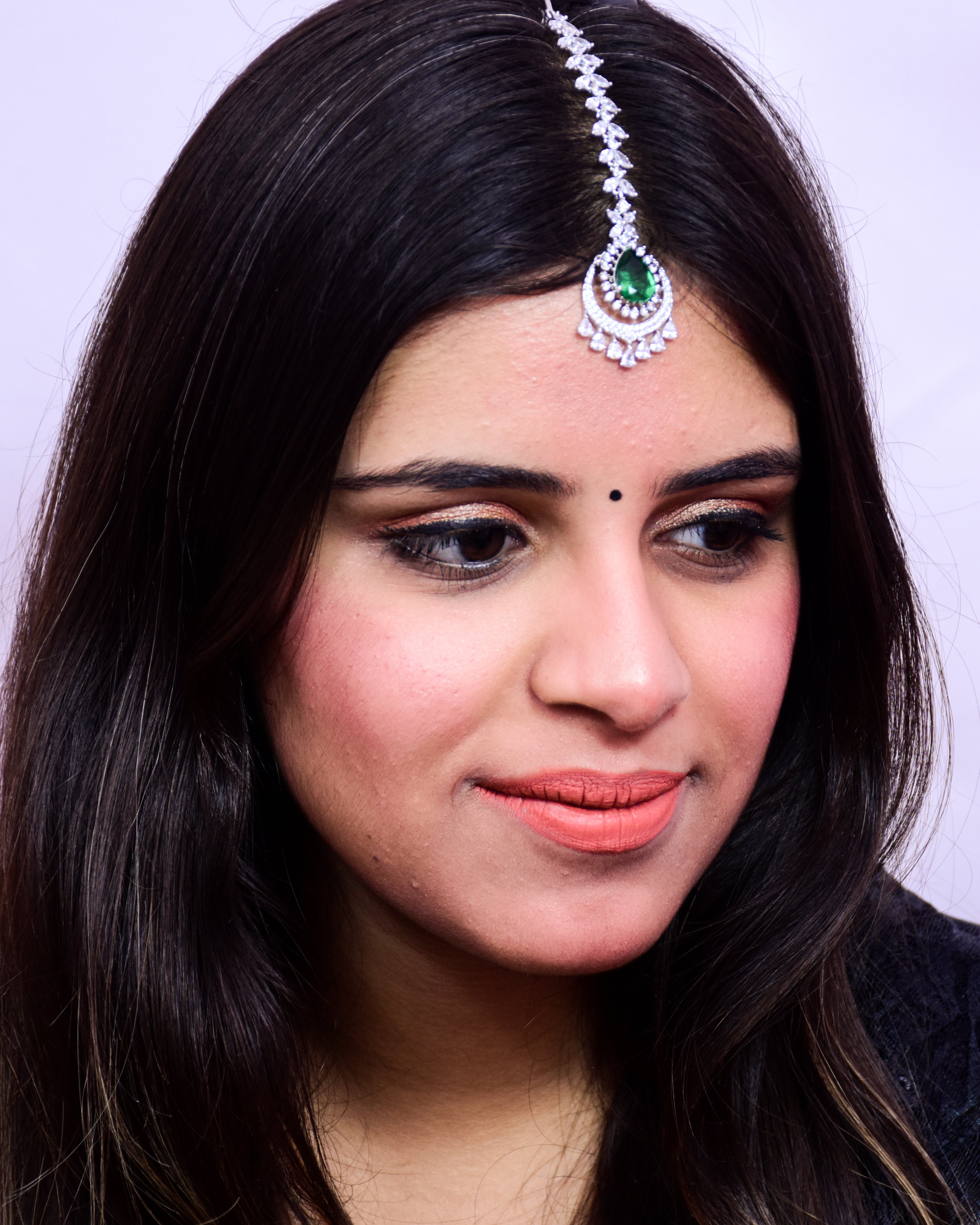 Elegant American Diamond Maang Tikka Hair Jewelry for Weddings, Parties & Special Occasions - Perfect Bridal Accessory (D88)