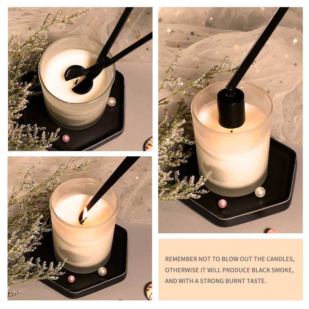 Premium 3-in-1 Candle Accessory Set - Wick Trimmer, Dipper & Snuffer - Elegant Black Candle Tools for Wax Lovers - Perfect for Home Spa, Romantic Dinners & Relaxation Gifts
