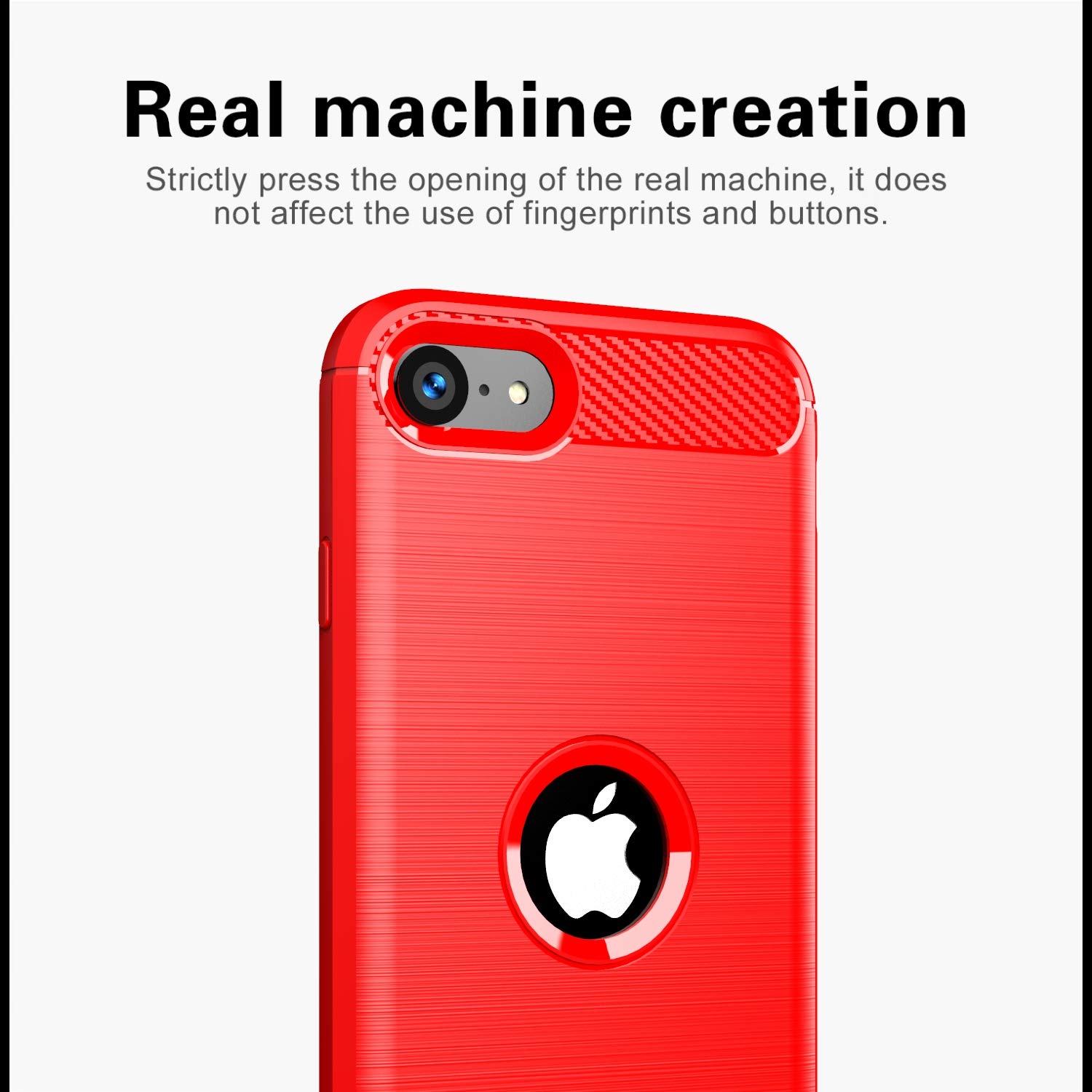 Folmeikat Shockproof TPU Silicone Phone Case with Reinforced Corners & Slim Screen Protector for iPhone SE 2020/2022, iPhone 8, iPhone 7 (4.7 Inch) - Red | Perfect for Daily Protection, Outdoor Activities & Travel