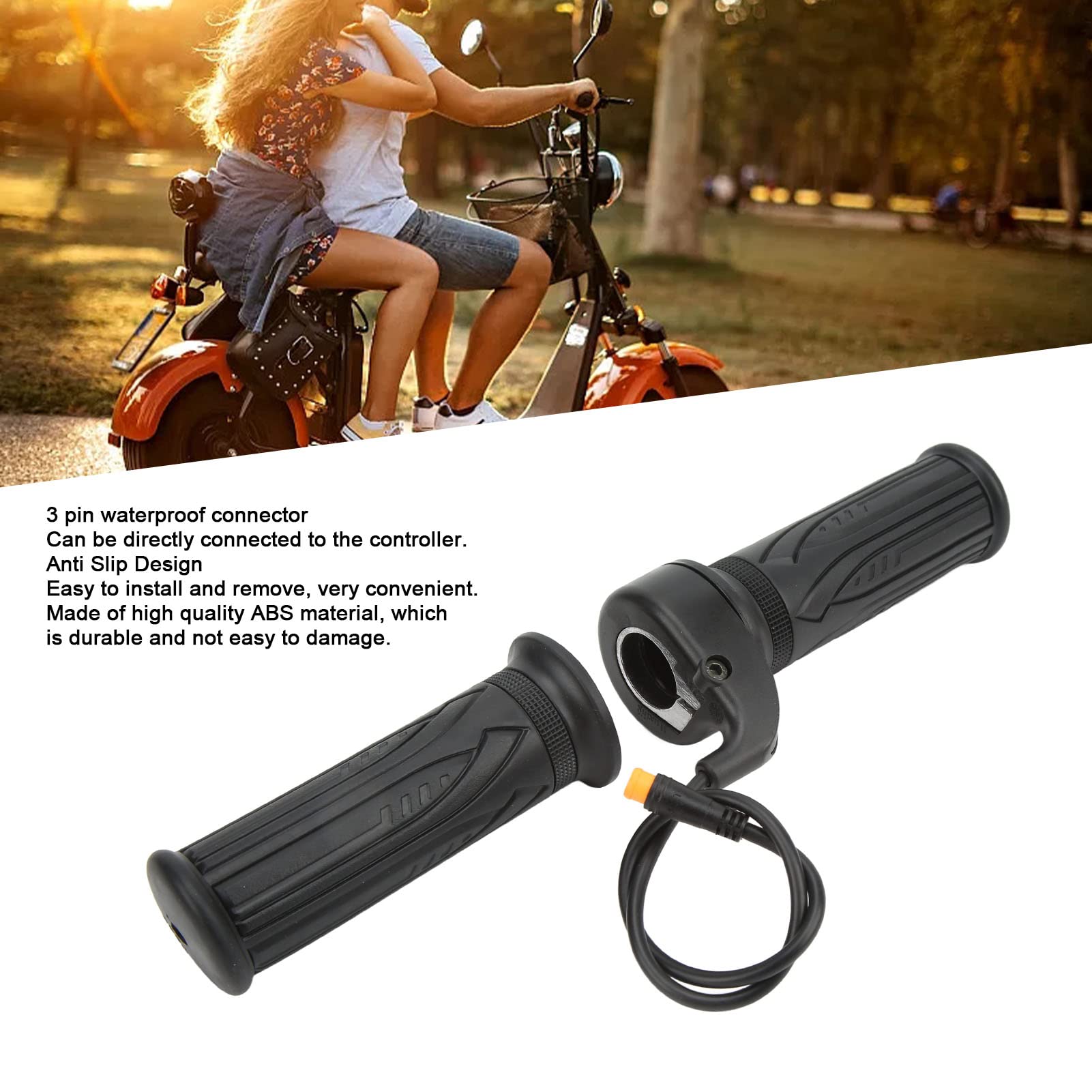 **ANKROYU 1 Pair 20X Electric Bike Throttle – Waterproof Scooter Speed Throttle Handle for 22.2mm Handlebar – Perfect for E-Bike & Scooter Upgrades (Ideal for Commuting, Off-Road & Urban Riding)**