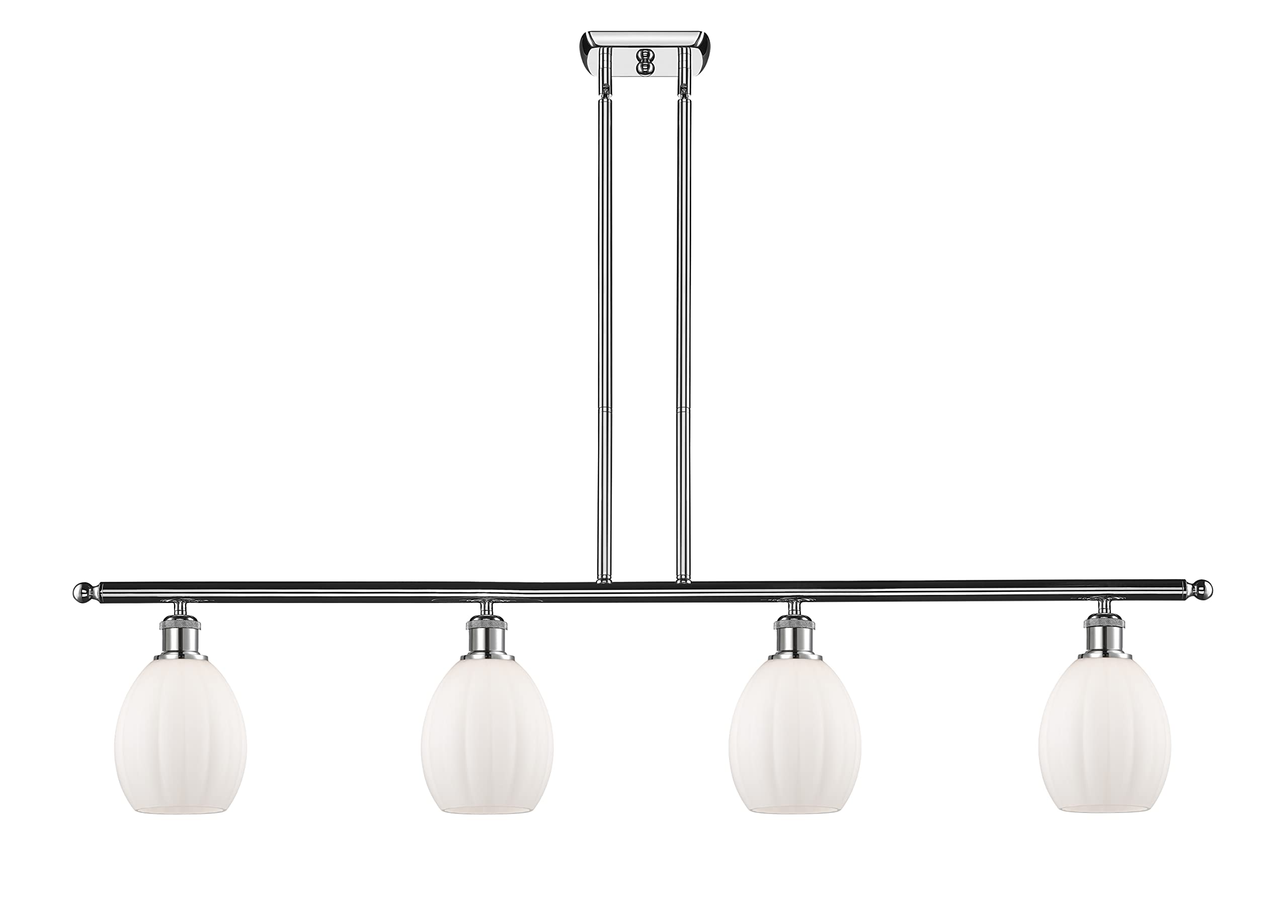 Innovations 516-4I-PC-G81-LED 4-Light Island Pendant Vintage Dimmable LED Chandelier in Polished Chrome - Perfect for Kitchen, Dining Room, and Farmhouse Decor