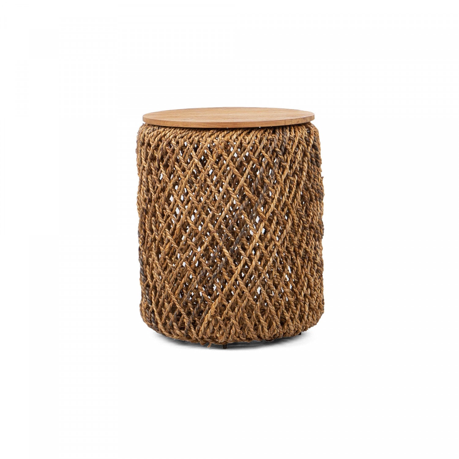 Bayan Knut Large Side Table - Brown Wood End Table for Living Room, Bedroom, or Office - Perfect for Holding Lamps, Books, and Decor