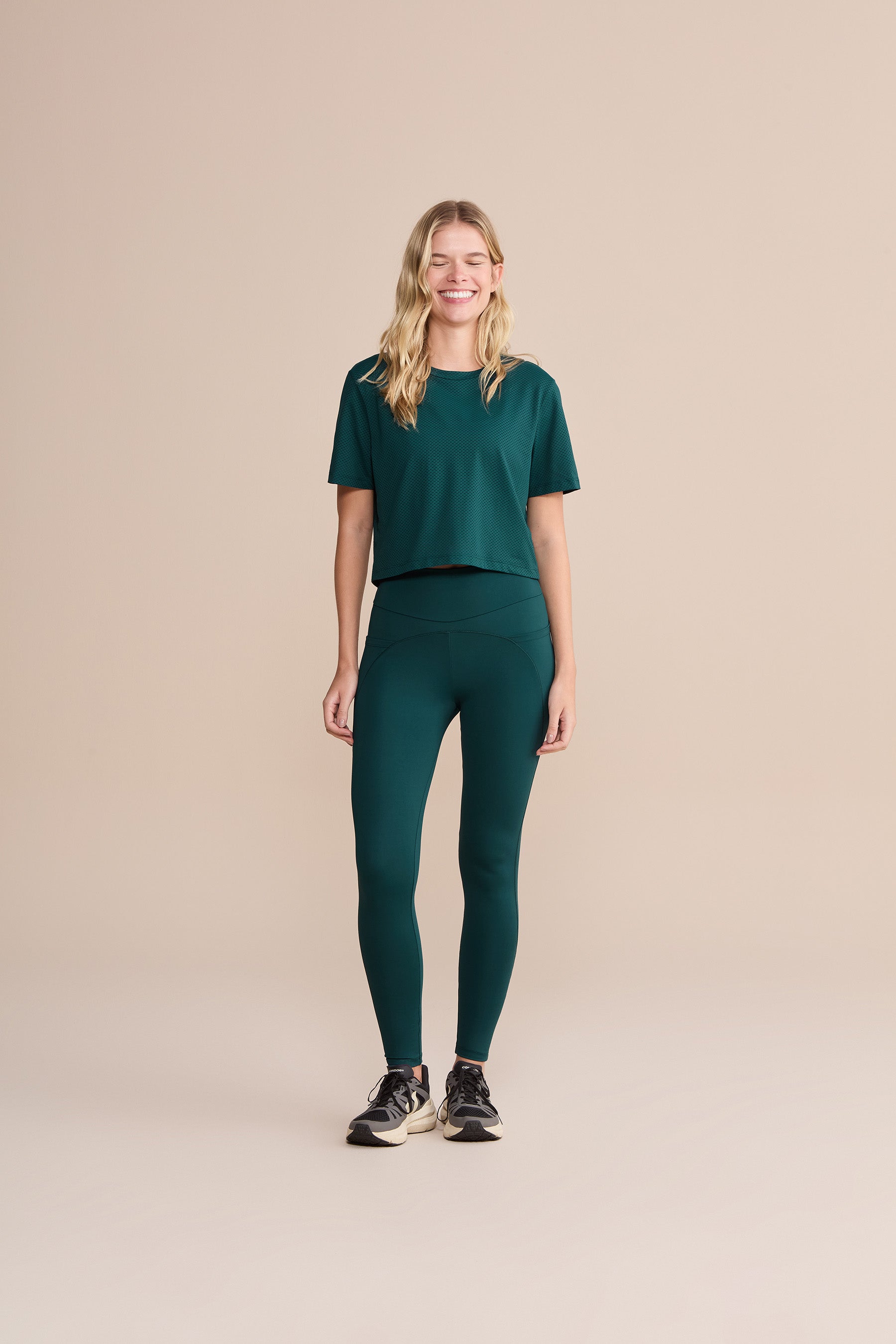 ByNature Mystical Long Leggings for Women - High Waisted Yoga Pants with Pockets - Soft Stretchy Workout Leggings for Running, Gym, Lounge & Travel