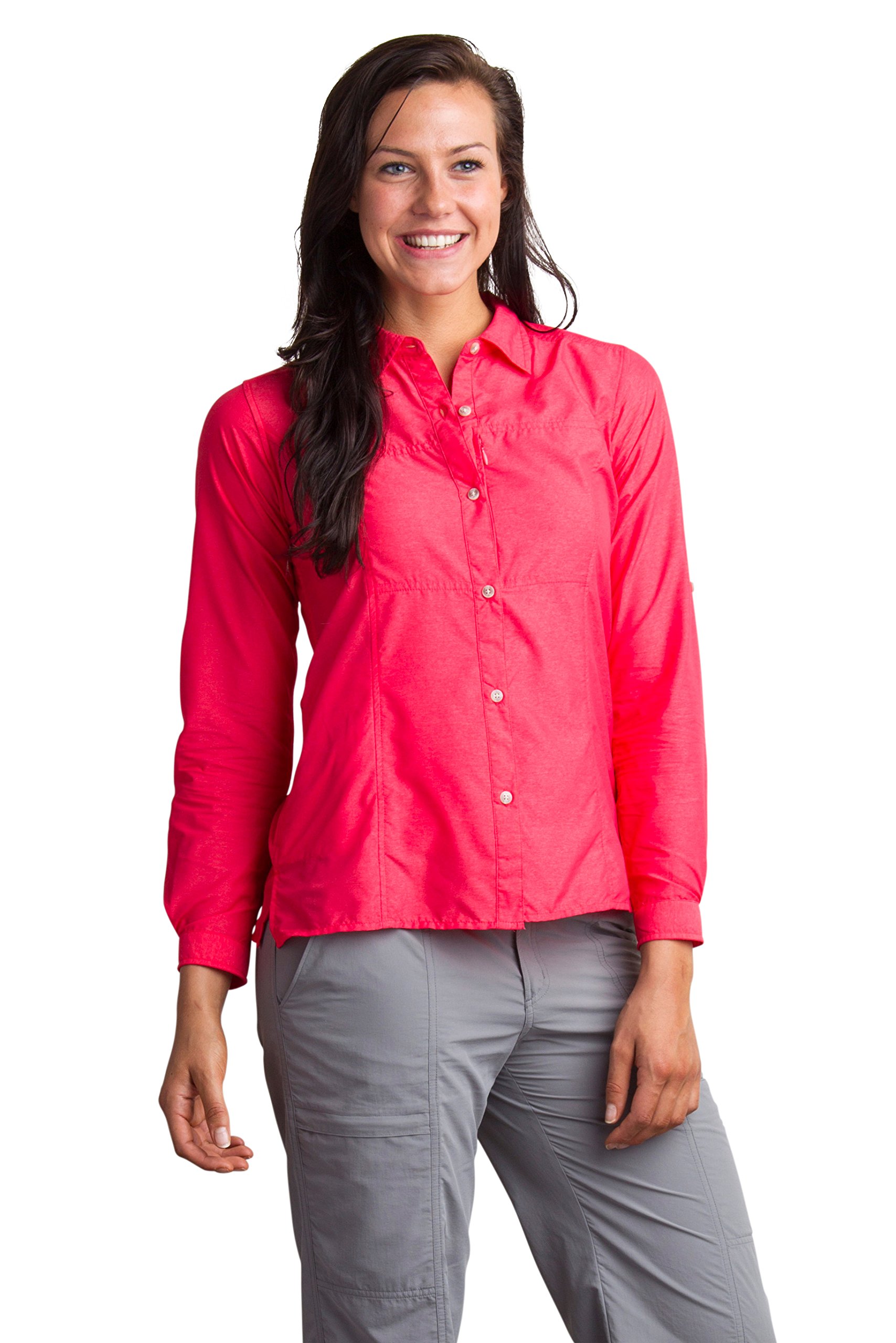 ExOfficio Women's Lightscape Long Sleeve Shirt - UPF 50+ Sun Protection, Moisture-Wicking Travel & Hiking Top for Outdoor Adventures