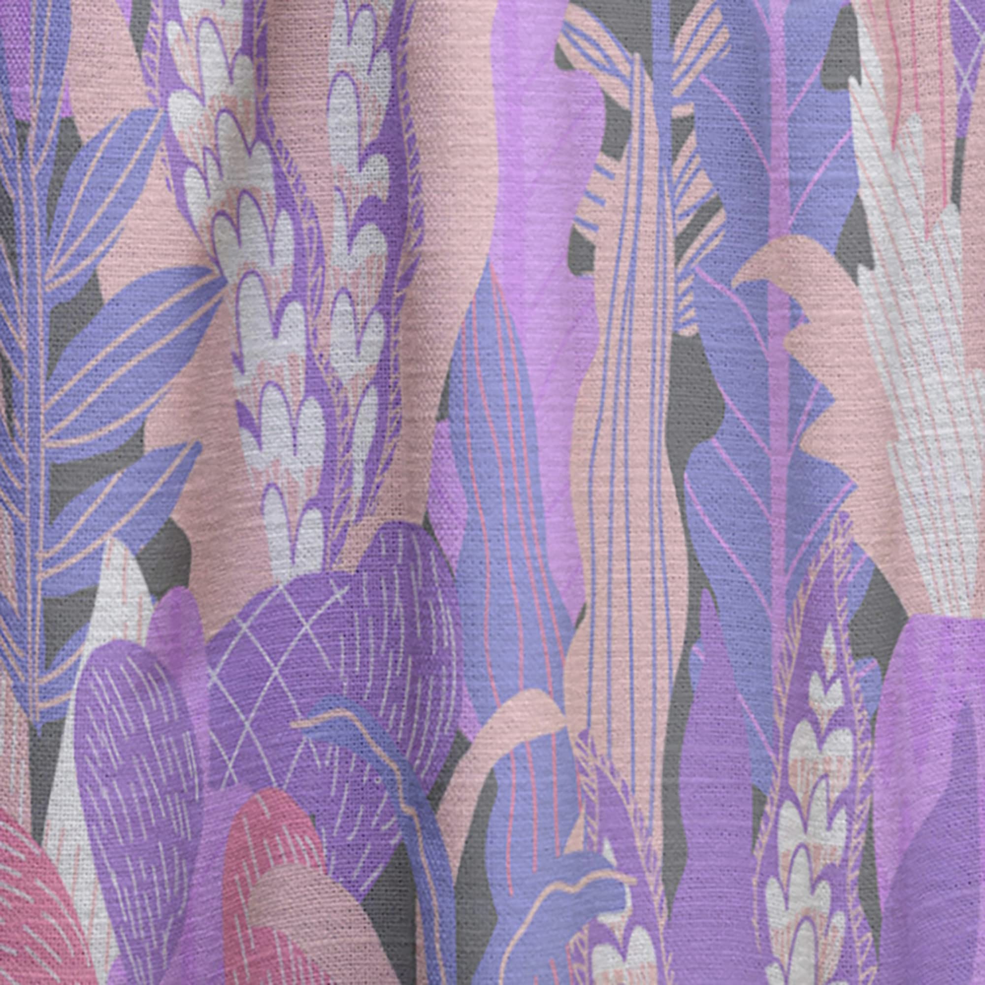 DesignQ Purple Fantasy Flowers Thermal Insulated Curtains - Single Panel 52x95 Inch - Elegant Bedroom & Living Room Drapes for Home Decor, Blackout & Energy Saving