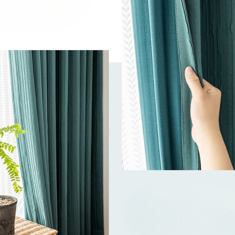 Elsie Embossed Jacquard 100% Blackout Custom Curtains - Thermal Insulated Window Drapes for Bedroom & Living Room - Noise Reducing Room Darkening Curtain Panels